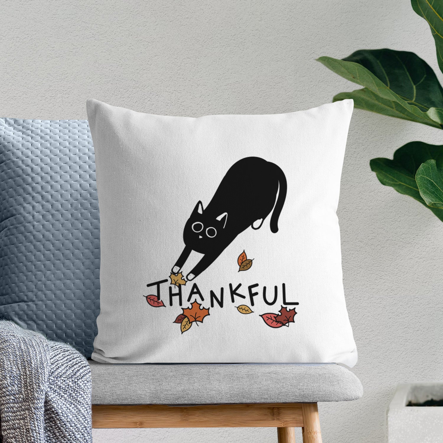 Love Always Black Cat - Bug - Throw Pillow Cover