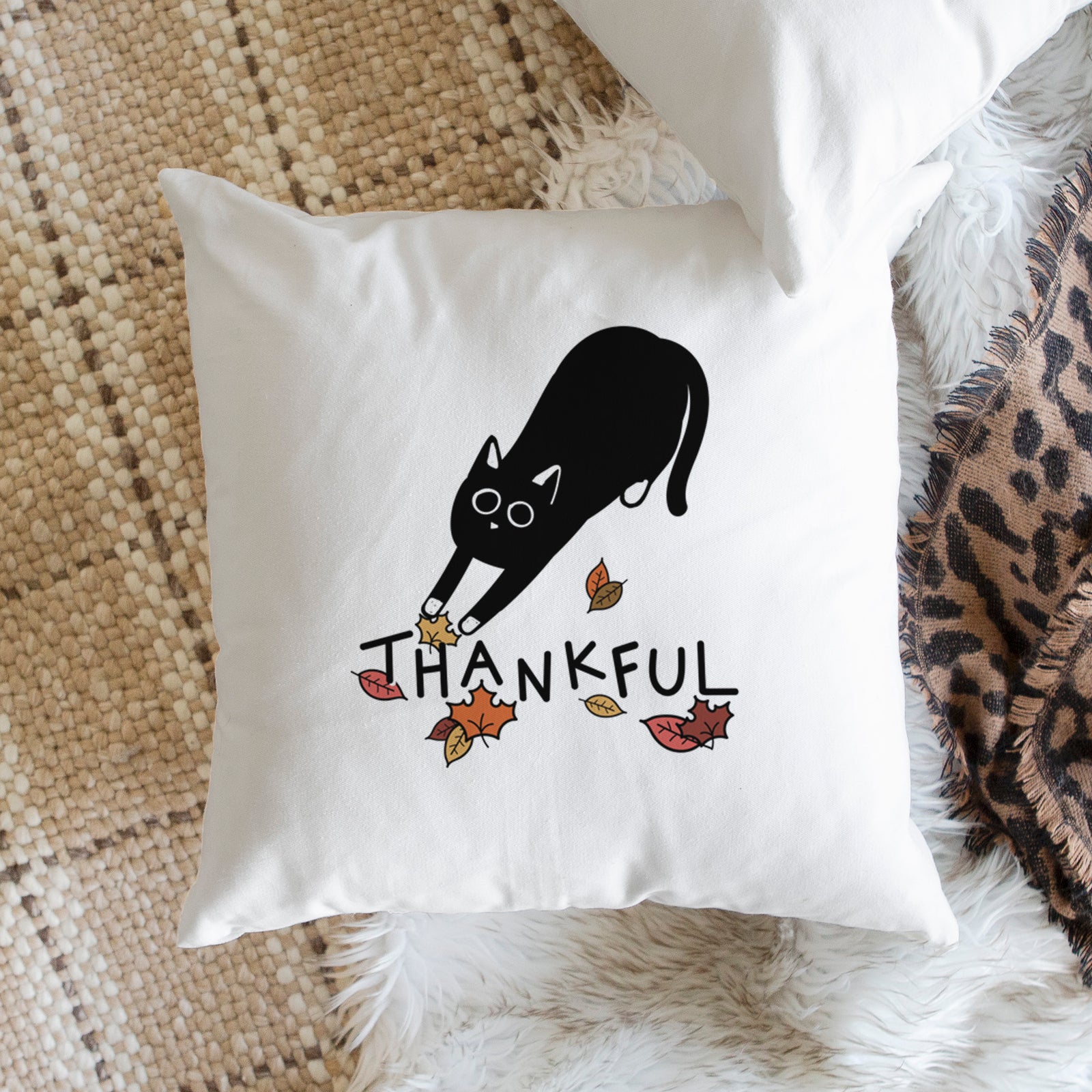 Love Always Black Cat - Bug - Throw Pillow Cover