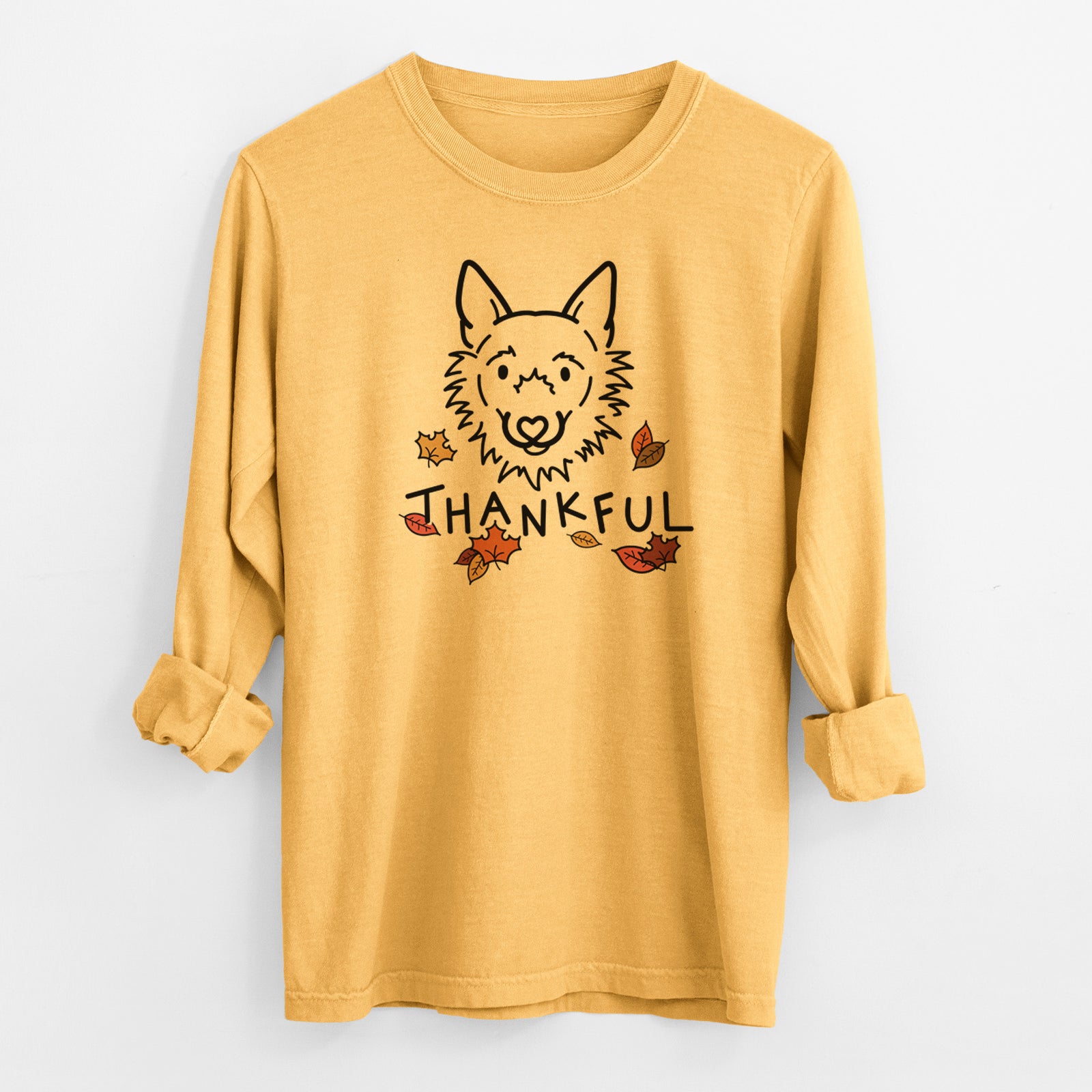 Thankful Super Mutt - Chewy - Men's Heavyweight 100% Cotton Long Sleeve
