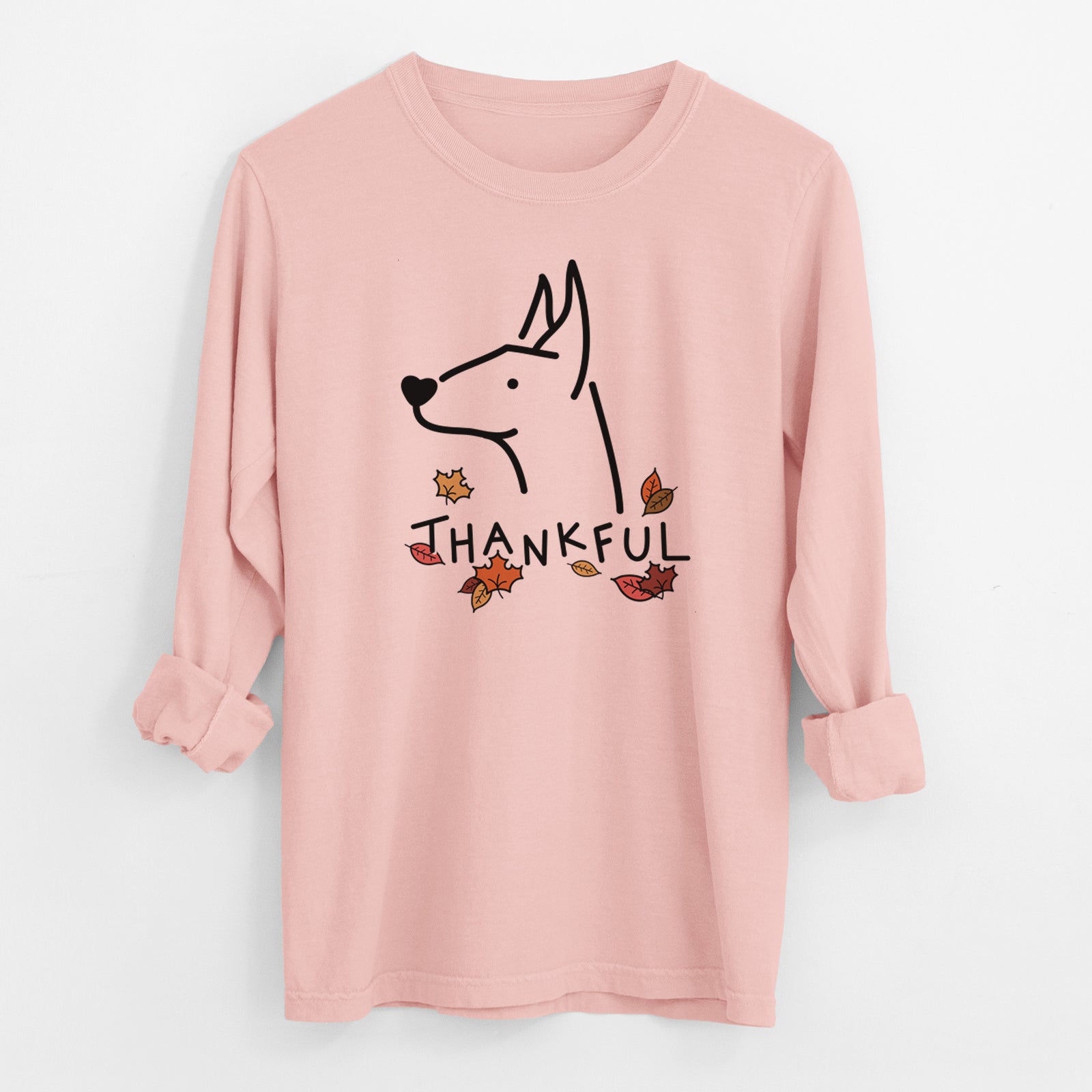 Thankful Doberman Pinscher - Men's Heavyweight 100% Cotton Long Sleeve