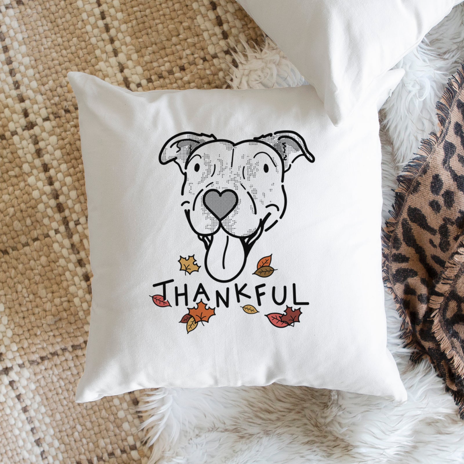 Love Always Pitbull Mix - Dottie - Throw Pillow Cover