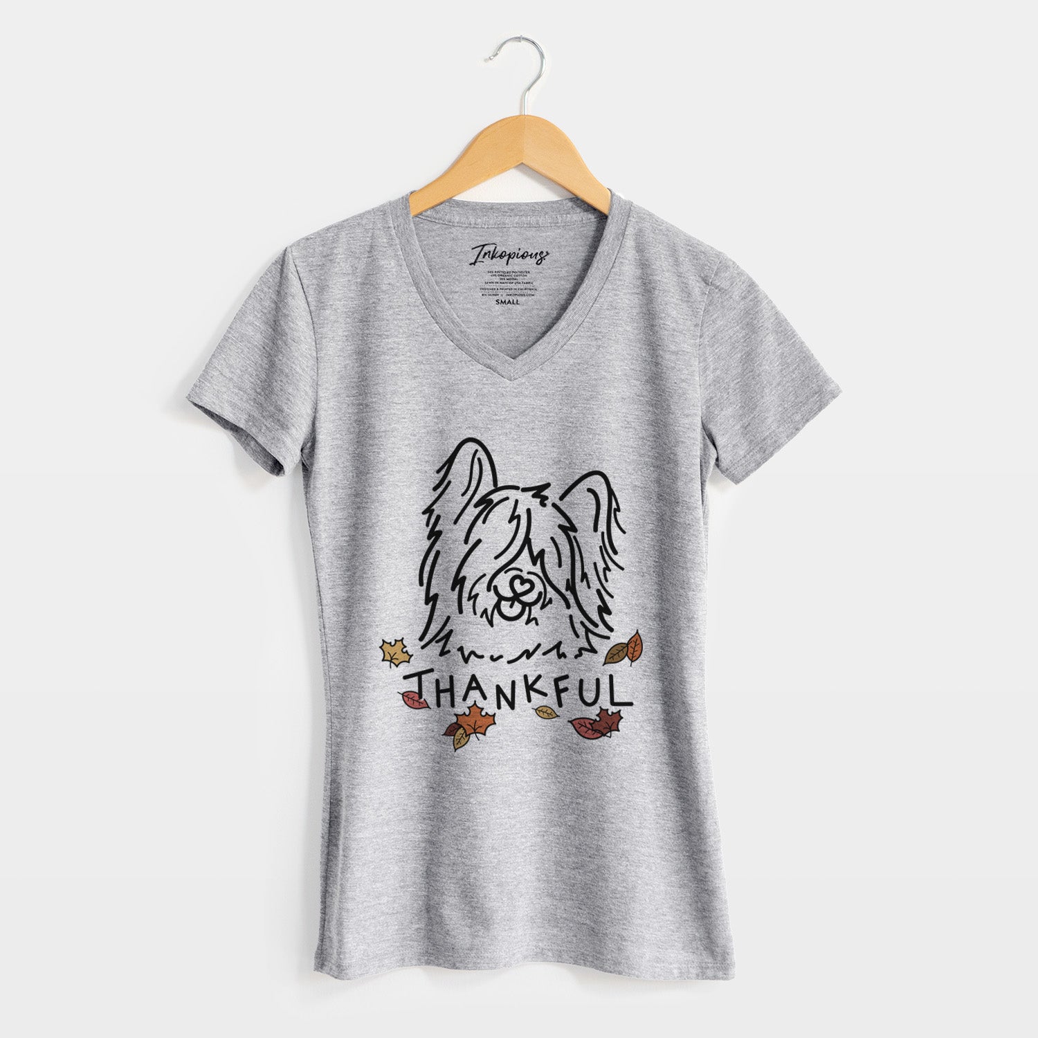 Thankful Skye Terrier - Dougal - Women's Perfect V-neck Shirt