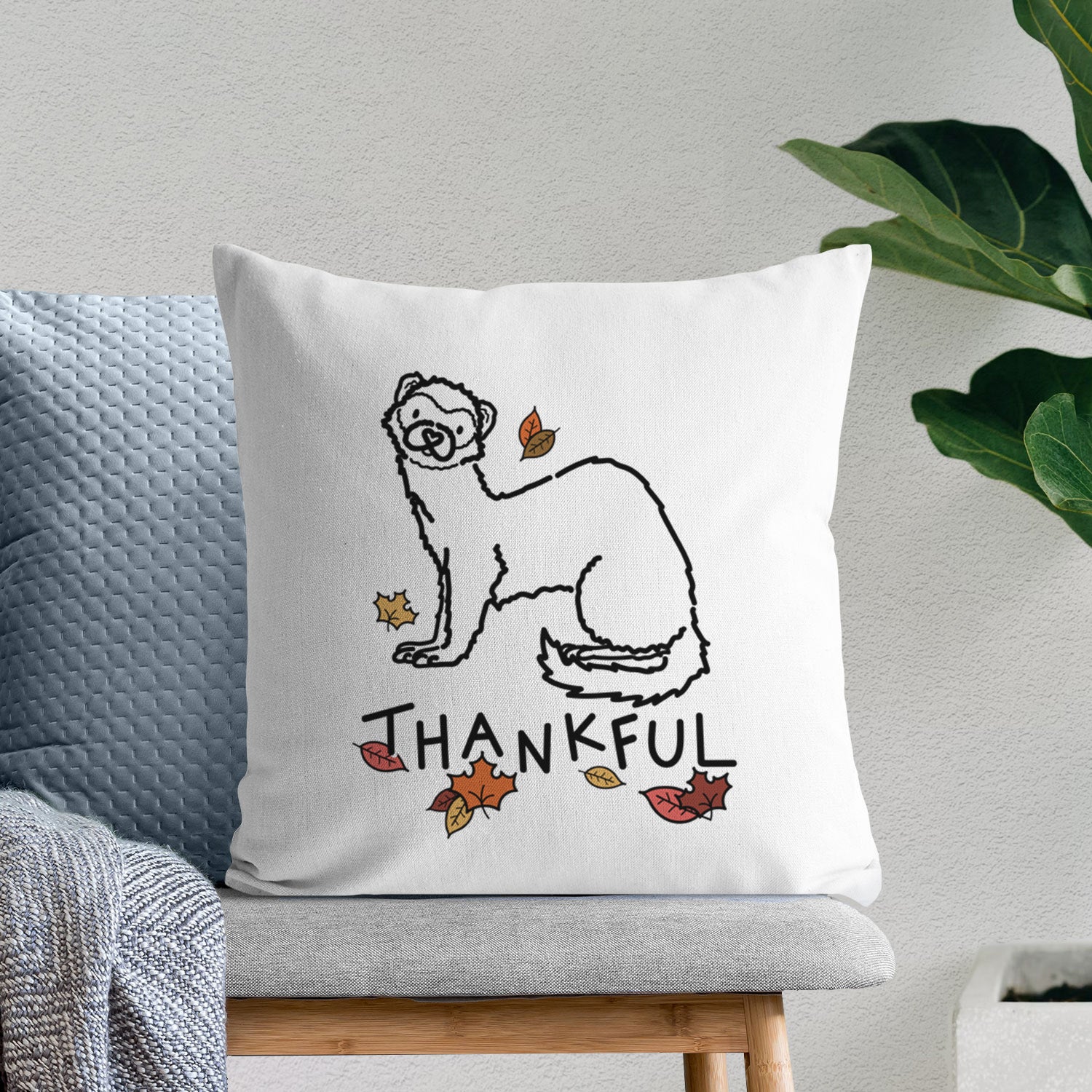 Love Always Ferret - Fern - Throw Pillow Cover