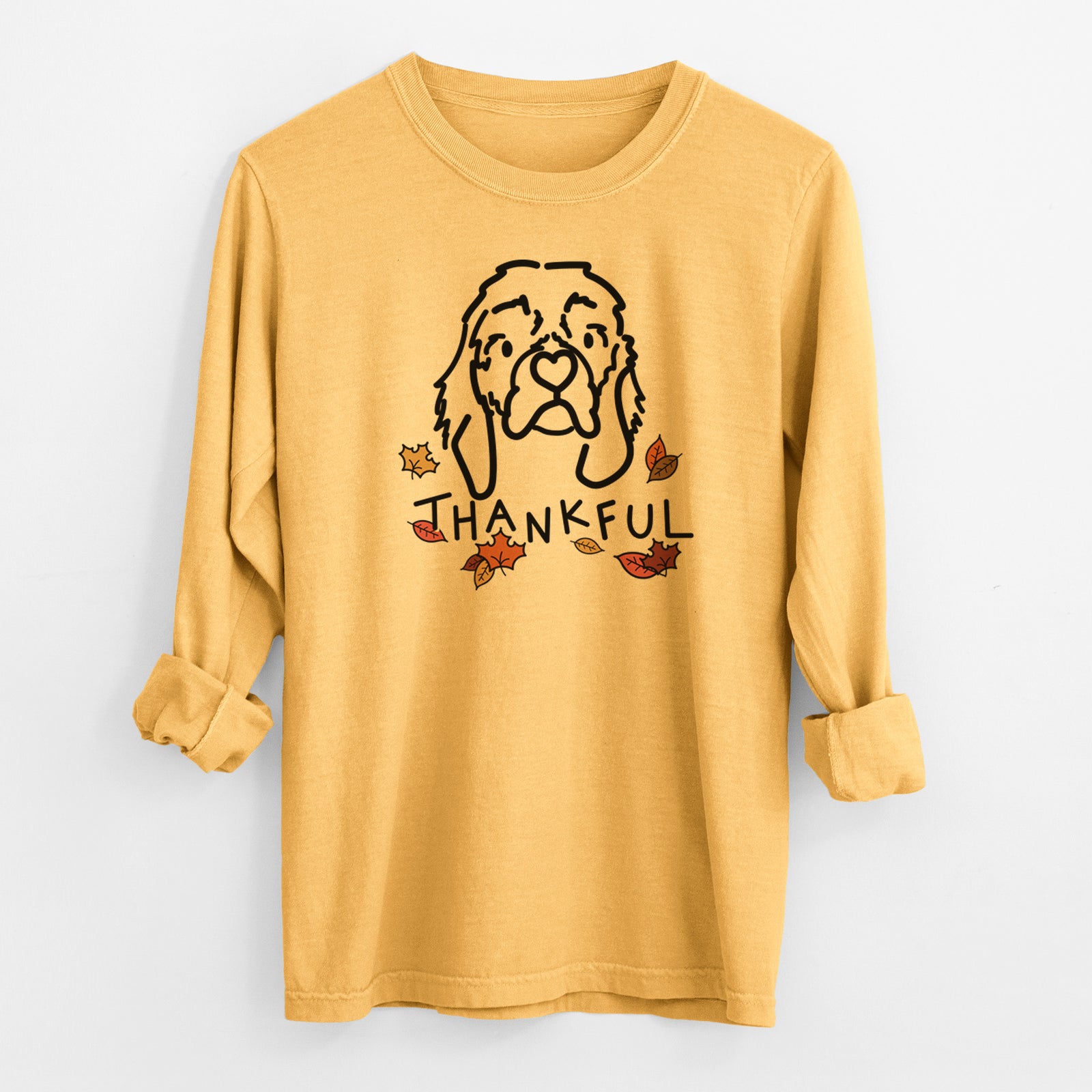 Thankful Cocker Spaniel - GiGi - Men's Heavyweight 100% Cotton Long Sleeve