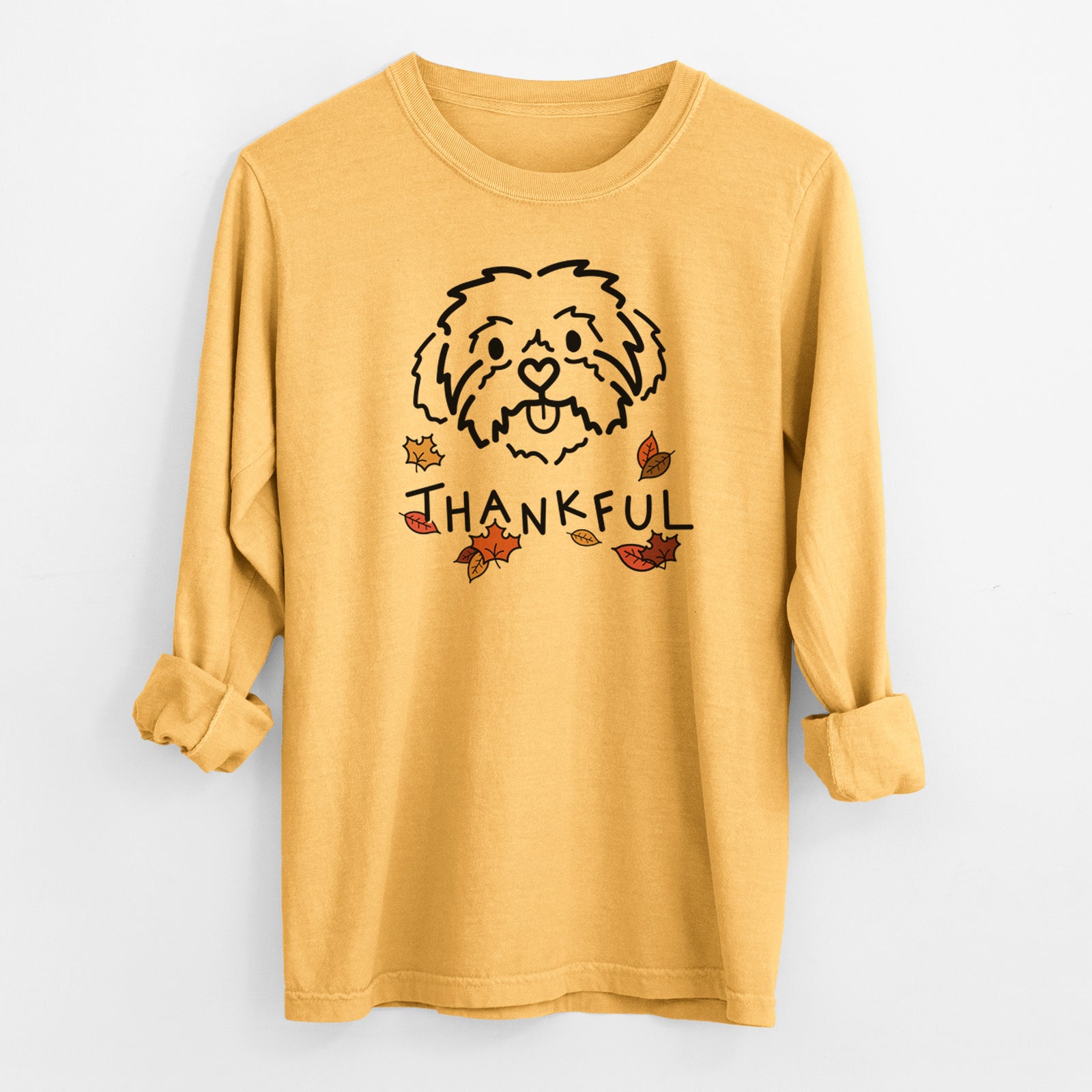 Thankful Shih Tzu - Leo - Men's Heavyweight 100% Cotton Long Sleeve
