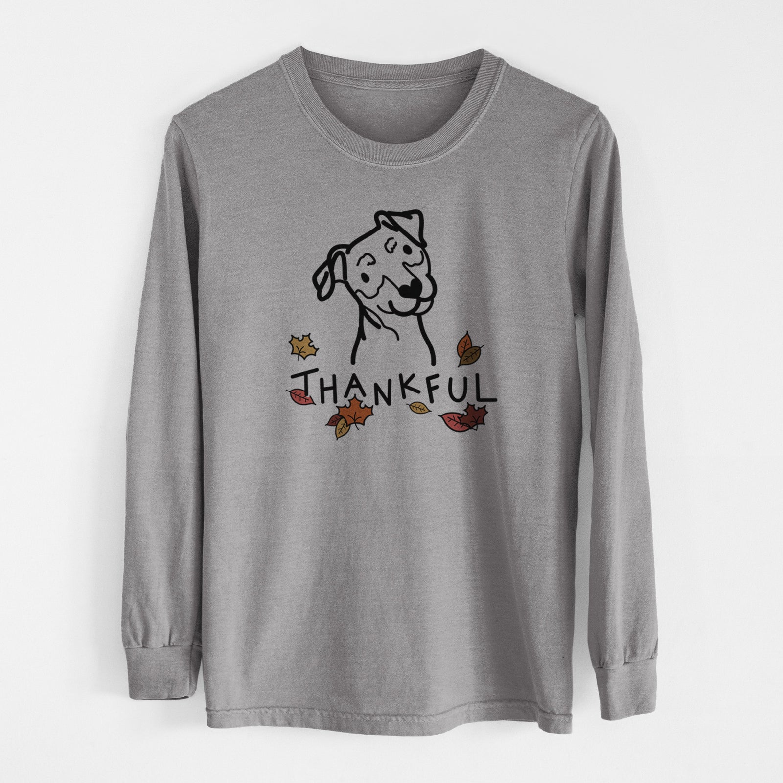 Thankful Mini Pinscher - Men's Heavyweight 100% Cotton Long Sleeve
