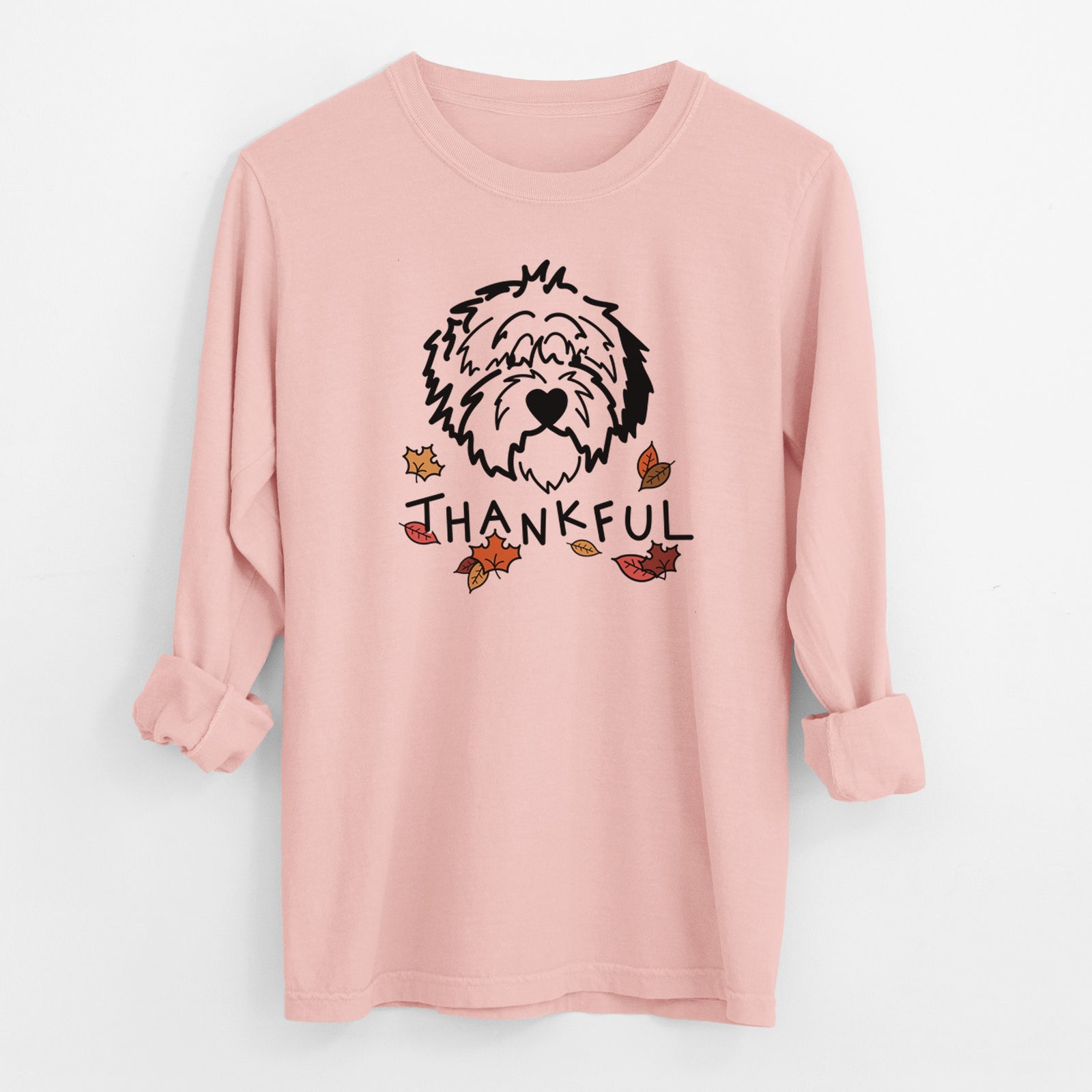 Thankful Old English Sheepdog - Penny - Men's Heavyweight 100% Cotton Long Sleeve