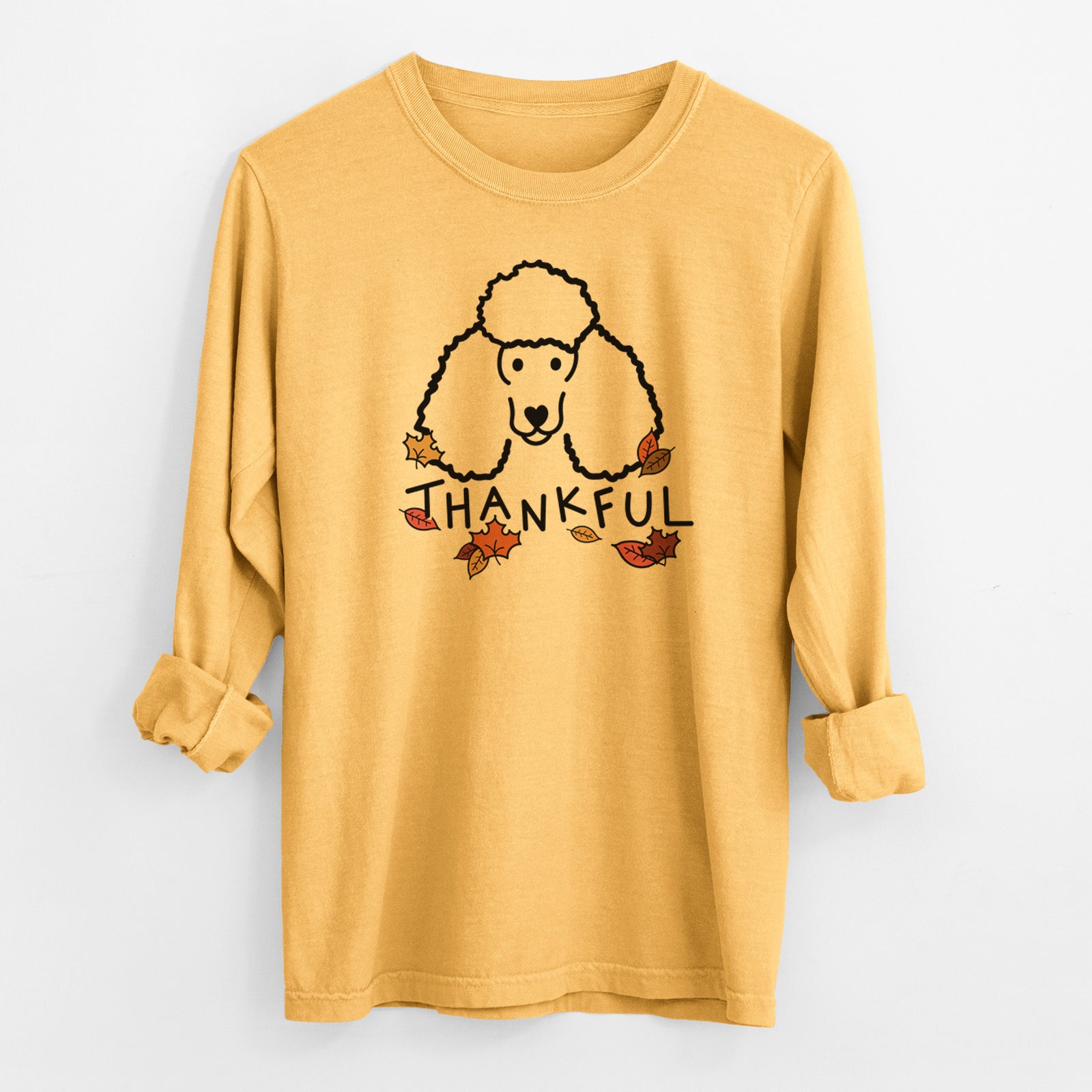 Thankful Poodle - Men's Heavyweight 100% Cotton Long Sleeve