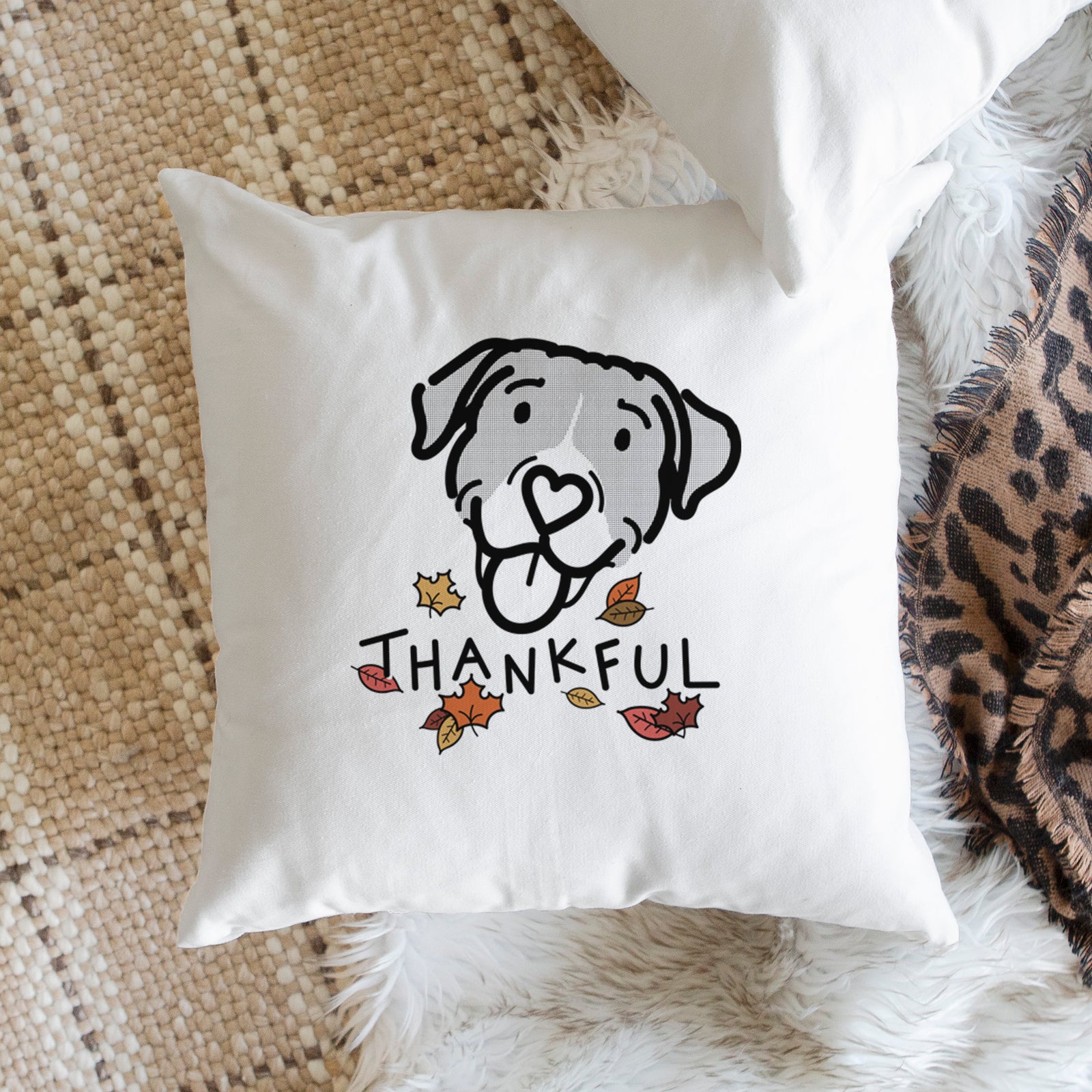 Love Always Pitbull Mix - Shadow - Throw Pillow Cover