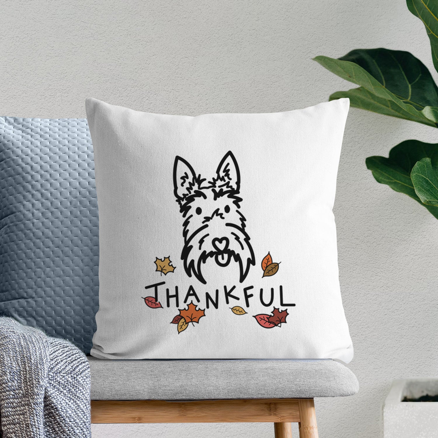 Love Always Scottish Terrier - Thistle - Throw Pillow Cover
