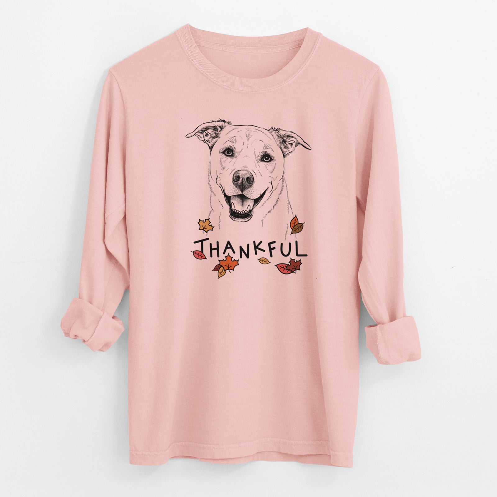 Thankful Carl the Mixed Breed - Men's Heavyweight 100% Cotton Long Sleeve