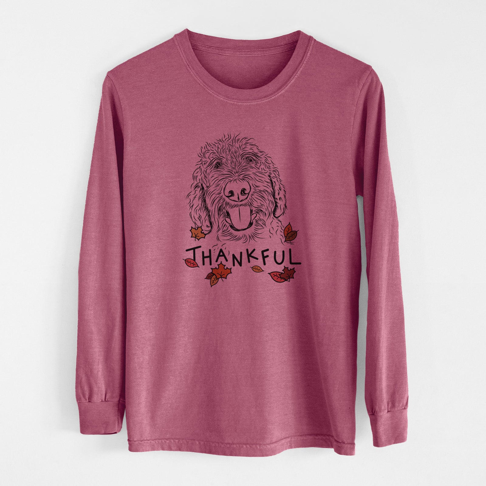 Thankful Dixie the Doodle - Men's Heavyweight 100% Cotton Long Sleeve