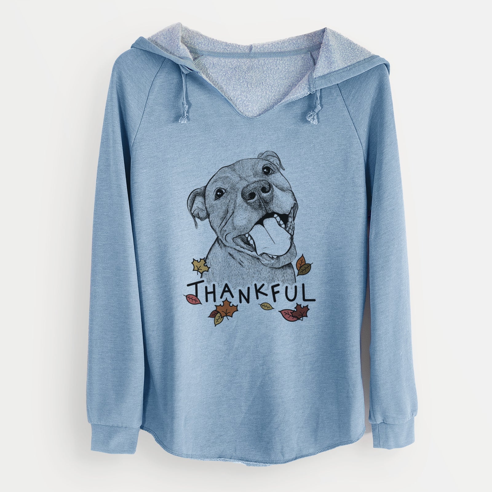 Thankful Eloise the Pitbull Mix - Cali Wave Hooded Sweatshirt