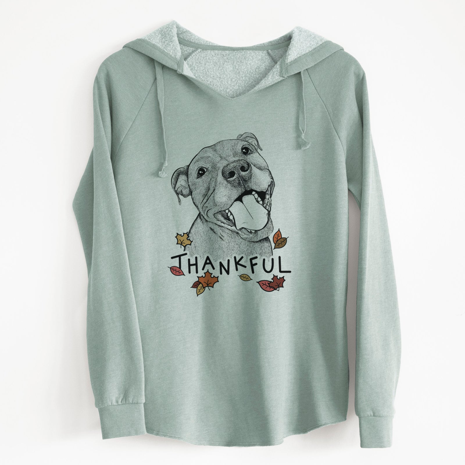 Thankful Eloise the Pitbull Mix - Cali Wave Hooded Sweatshirt