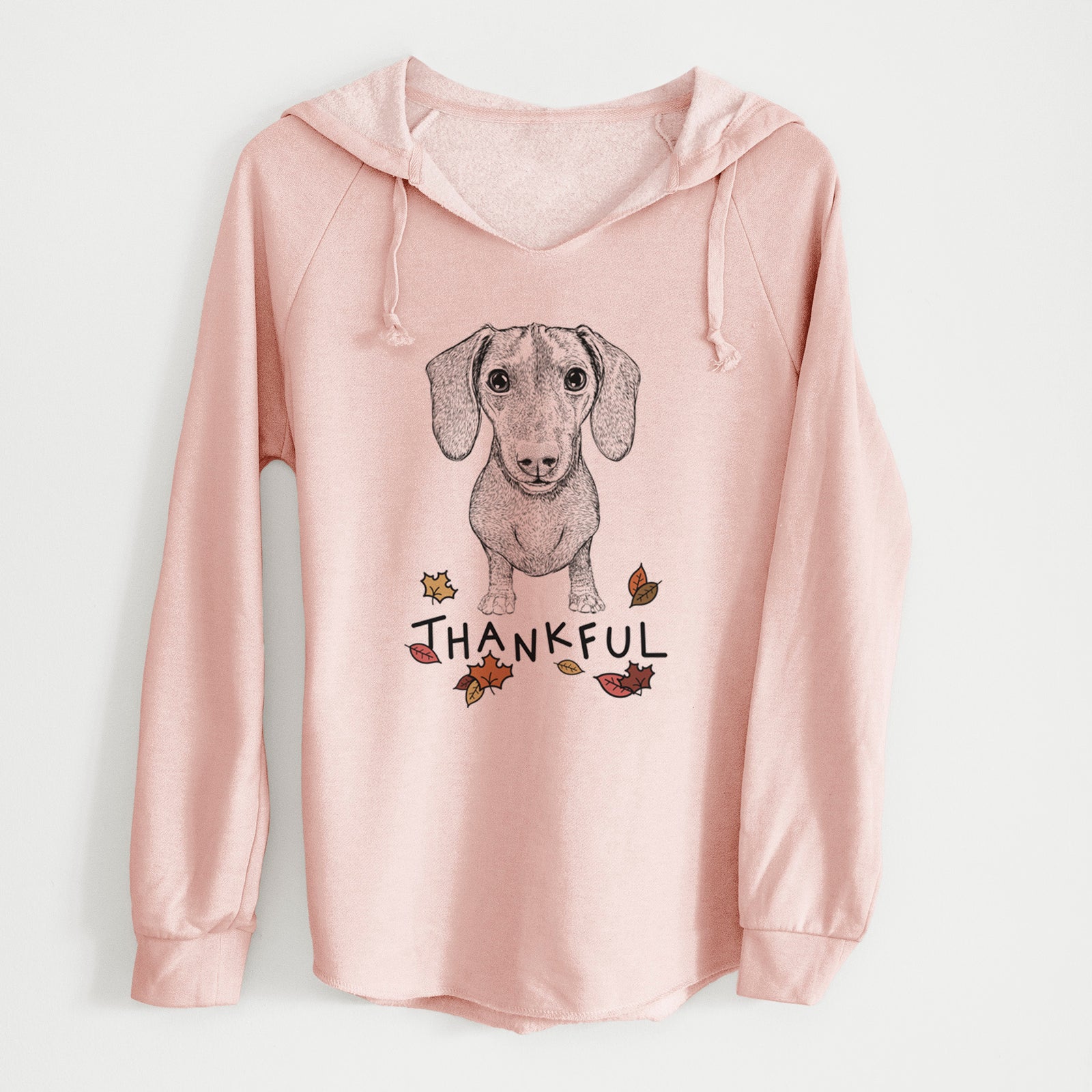 Thankful Ernie the Mini Dachshund - Cali Wave Hooded Sweatshirt