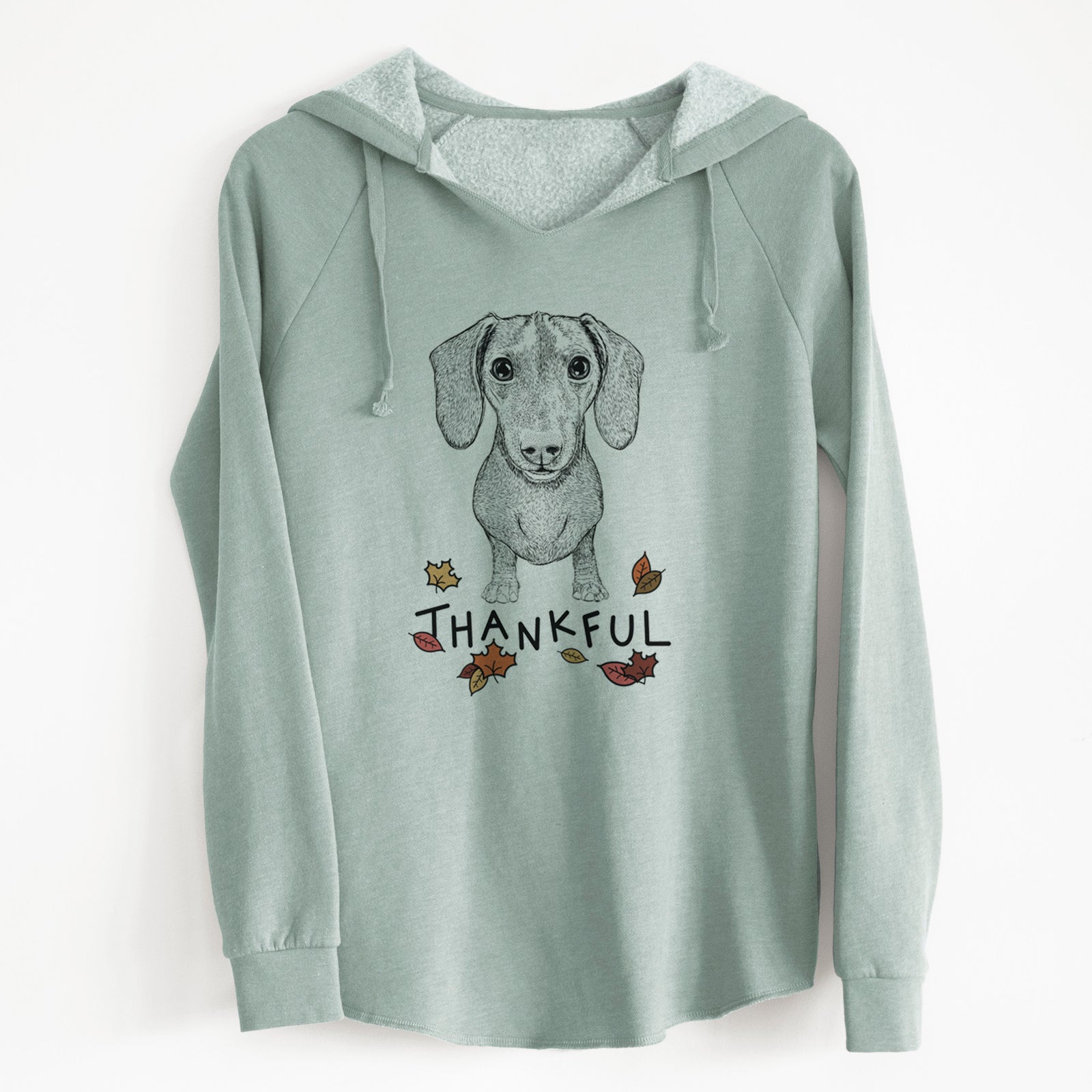 Thankful Ernie the Mini Dachshund - Cali Wave Hooded Sweatshirt