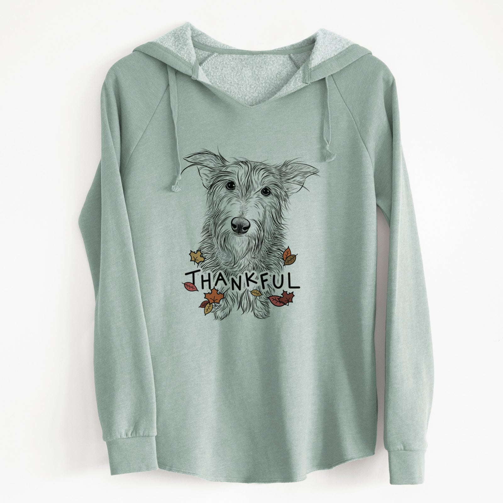 Thankful Frida Doggo the Rescue Terrier Mix - Cali Wave Hooded Sweatshirt