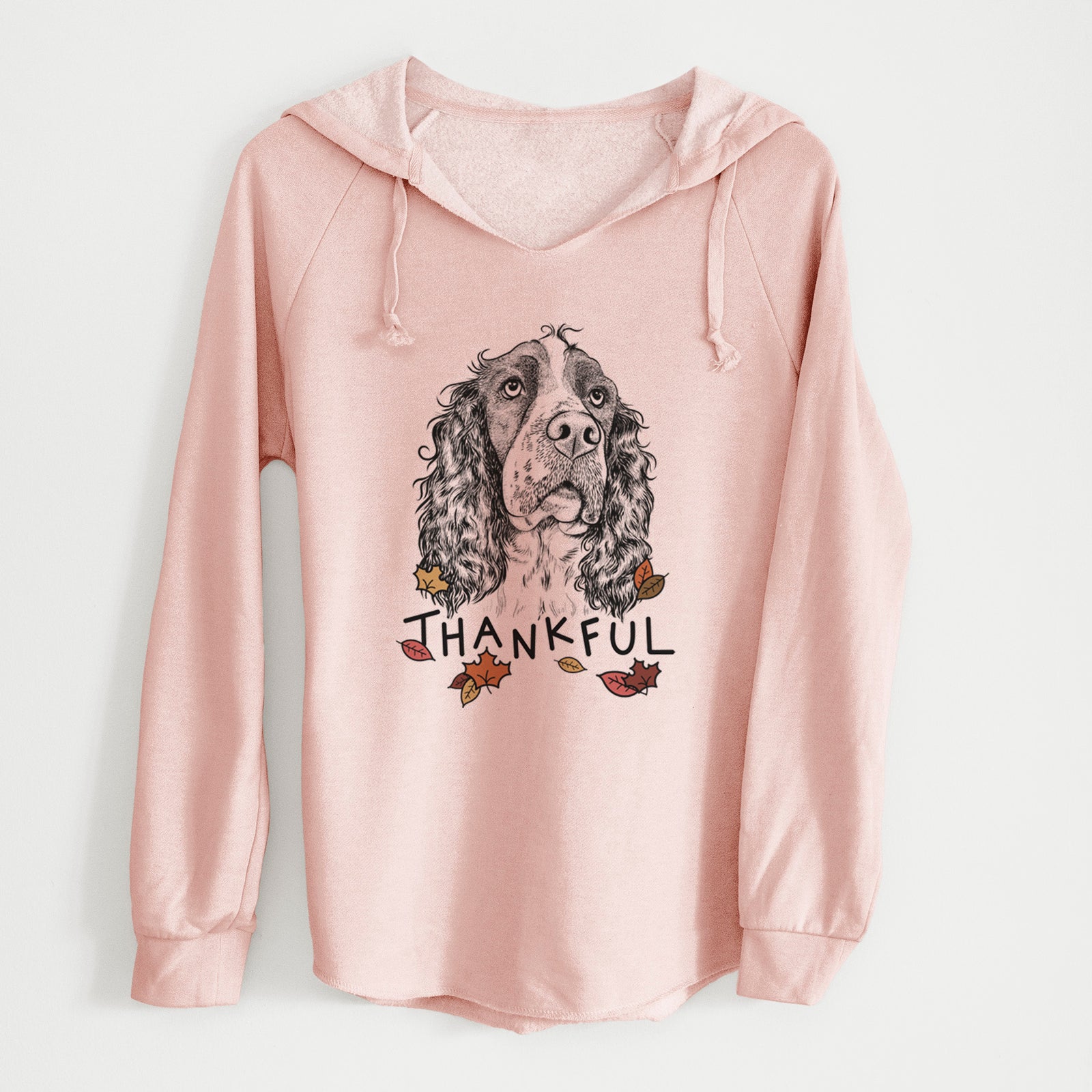 Thankful Millie Mae the English Springer Spaniel - Cali Wave Hooded Sweatshirt