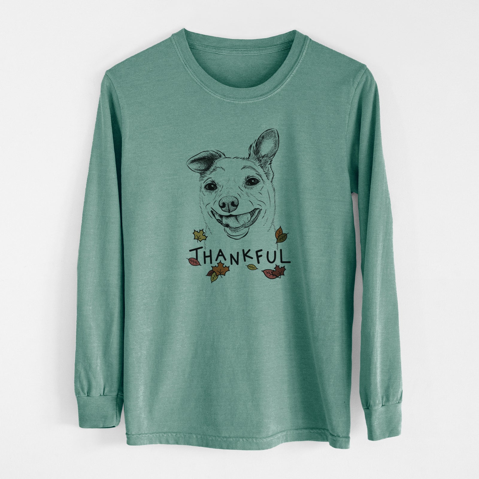 Thankful Mortimer the Mixed Breed - Men's Heavyweight 100% Cotton Long Sleeve