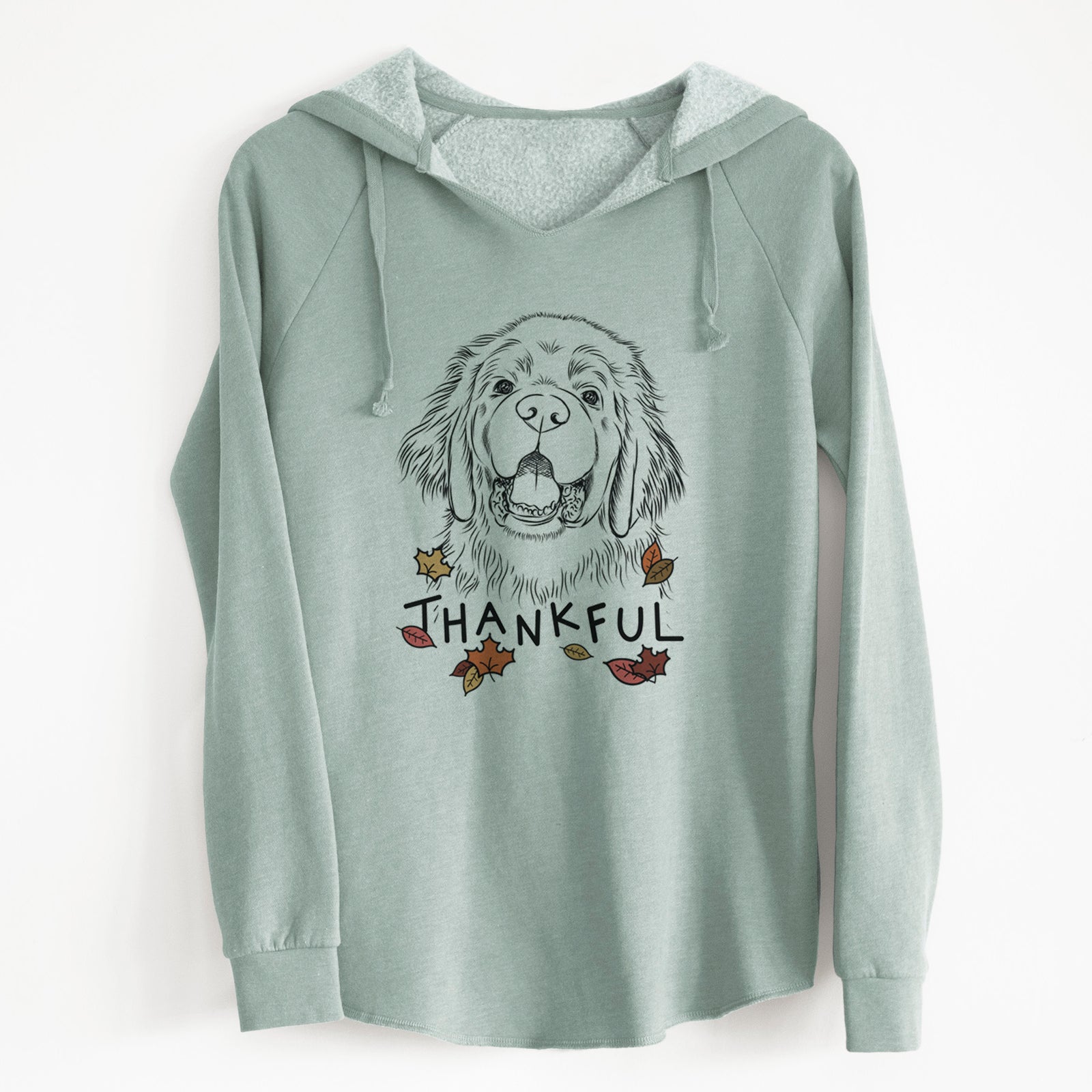 Thankful Mozart the Newfoundland - Cali Wave Hooded Sweatshirt
