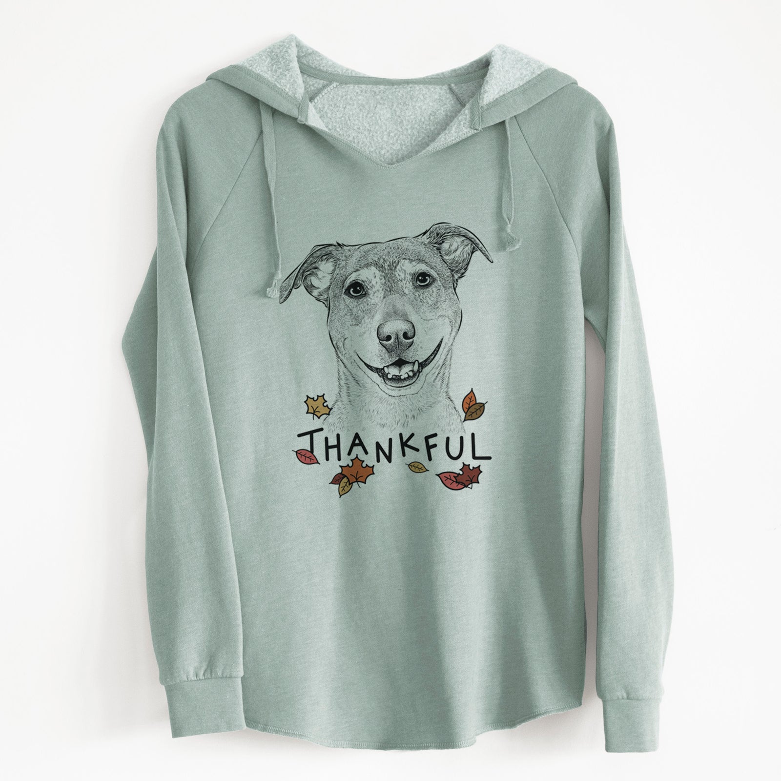 Thankful Reese the Mountain Cur - Cali Wave Hooded Sweatshirt