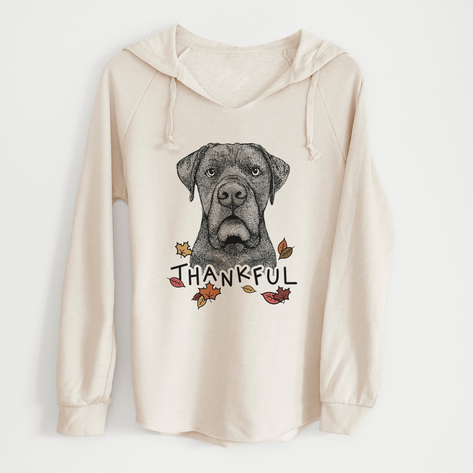 Thankful Rocco the Cane Corso - Cali Wave Hooded Sweatshirt