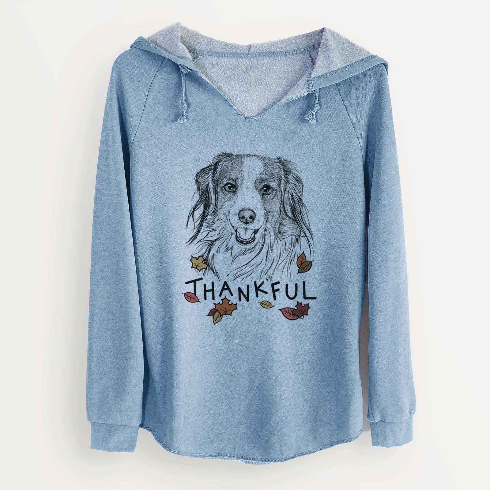 Thankful Rutger the Nederlandse Kooikerhondje - Cali Wave Hooded Sweatshirt