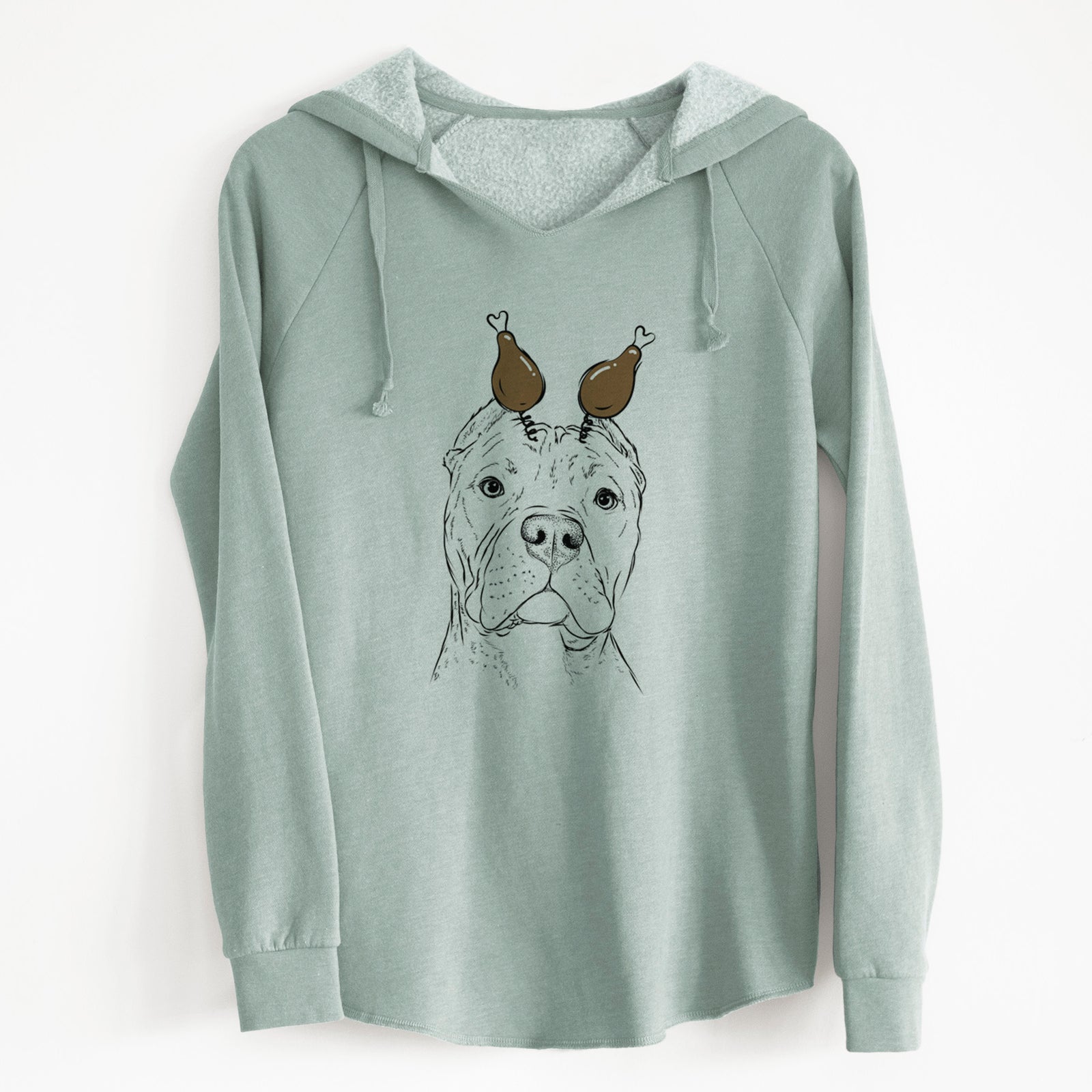 Thanksgiving Bam Bam the Pitbull - Cali Wave Hooded Sweatshirt