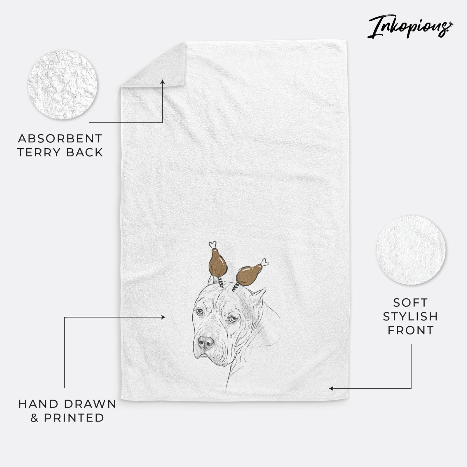 Precious the Staffordshire Terrier Decorative Hand Towel