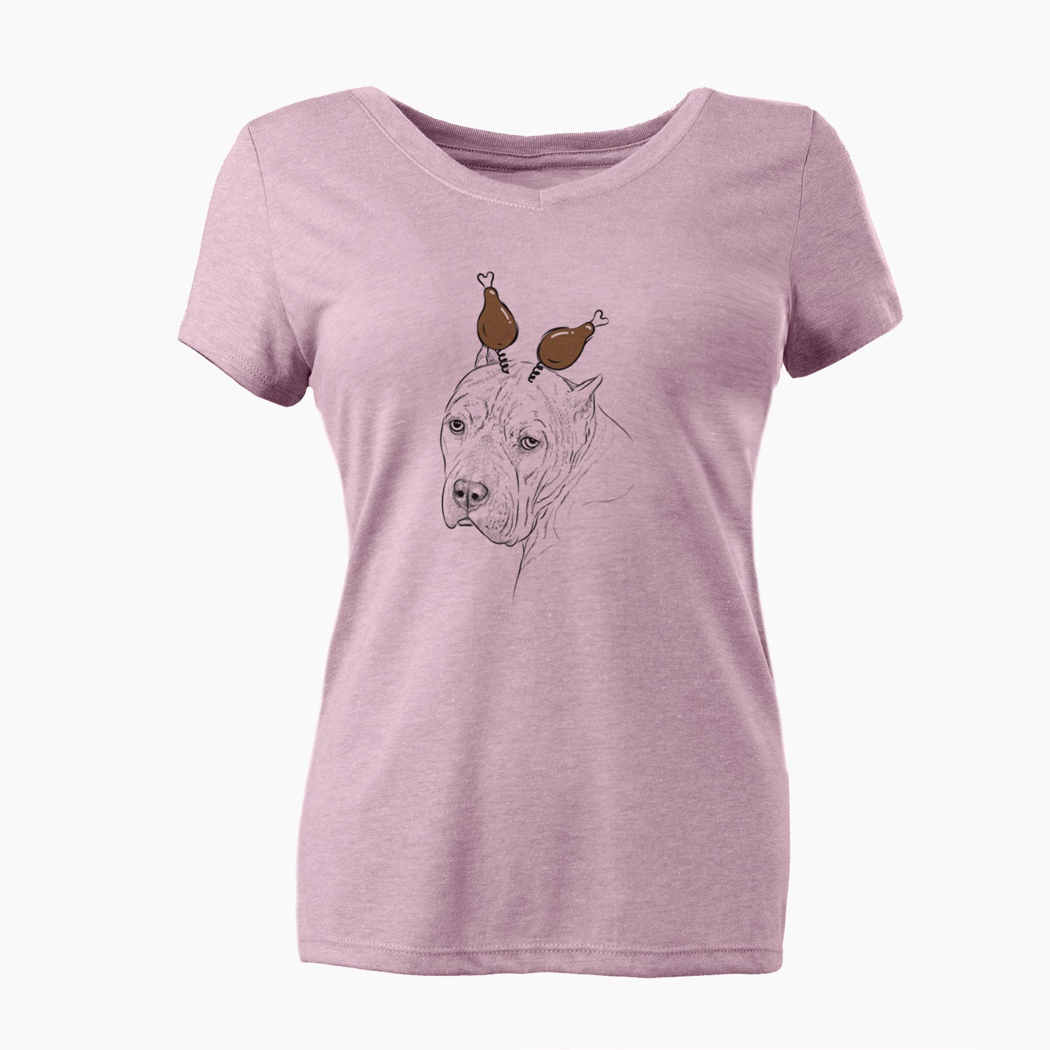 Thanksgiving Precious the Staffordshire Terrier - Women's Perfect V-neck Shirt