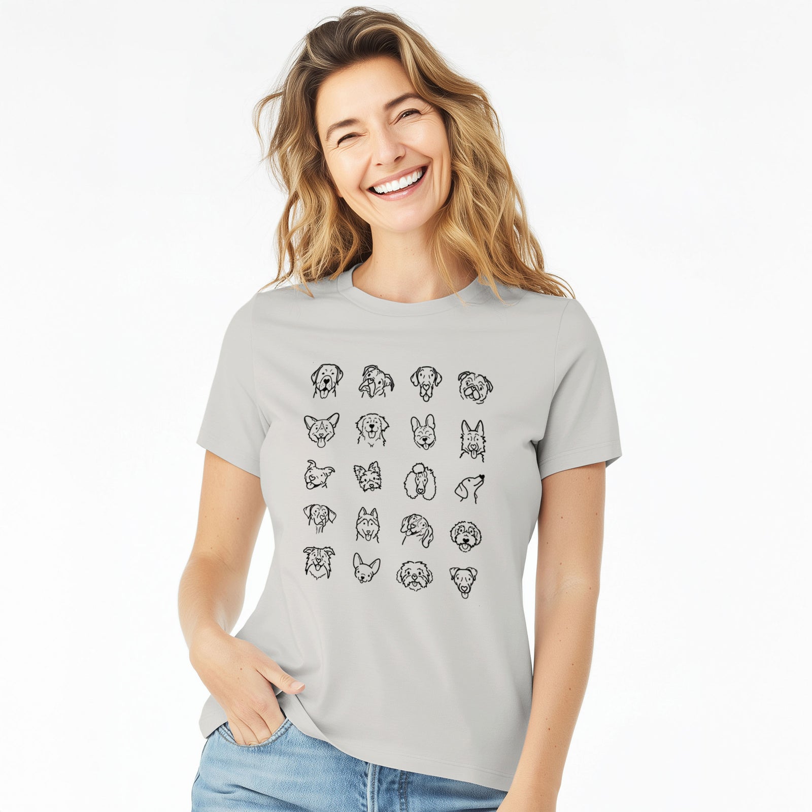 They Doggy Bunch - Women's Lightweight Relaxed Fit 100% Cotton Crewneck