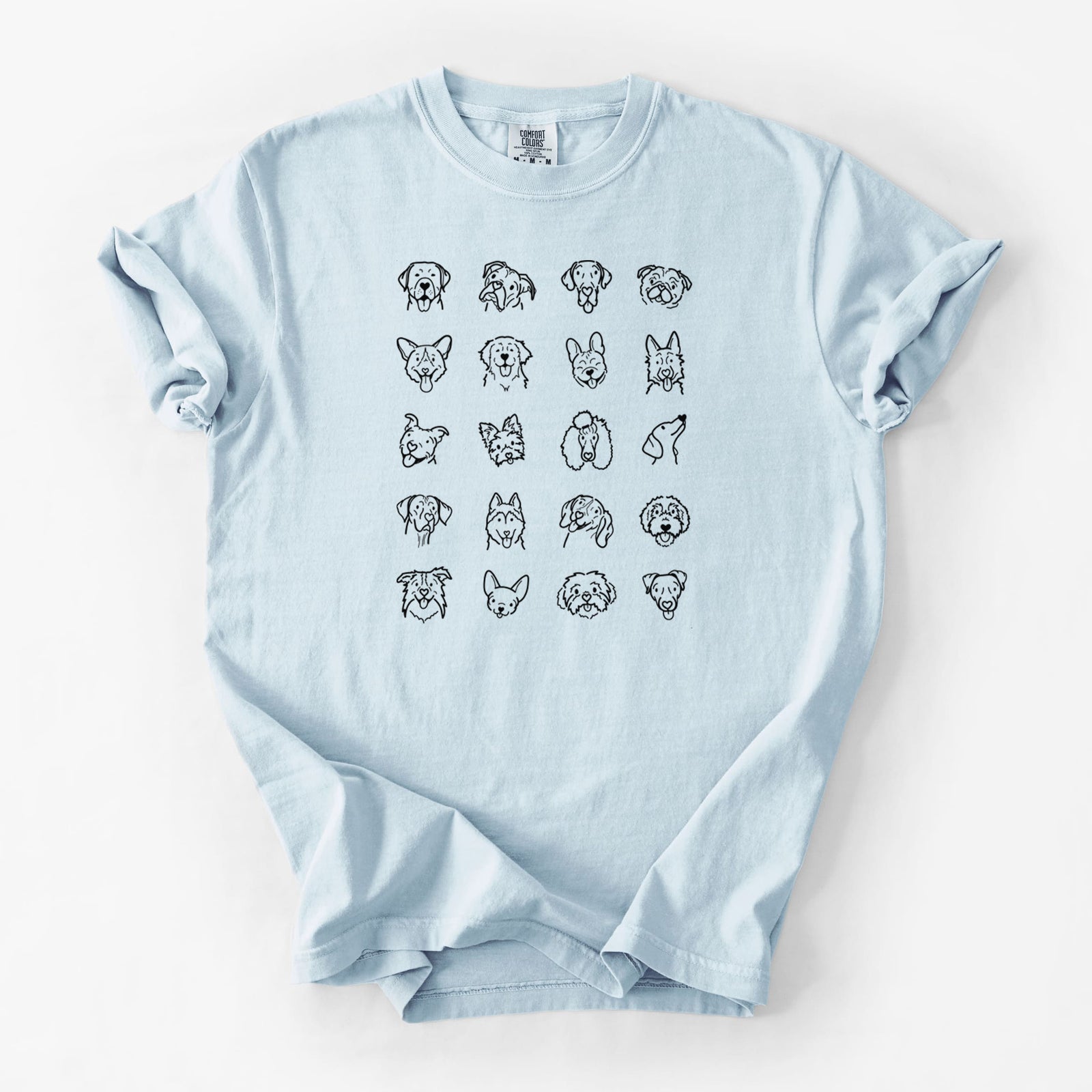 They Doggy Bunch - Unisex Comfort Colors Garment-Dyed Heavyweight T-shirt in Chambray