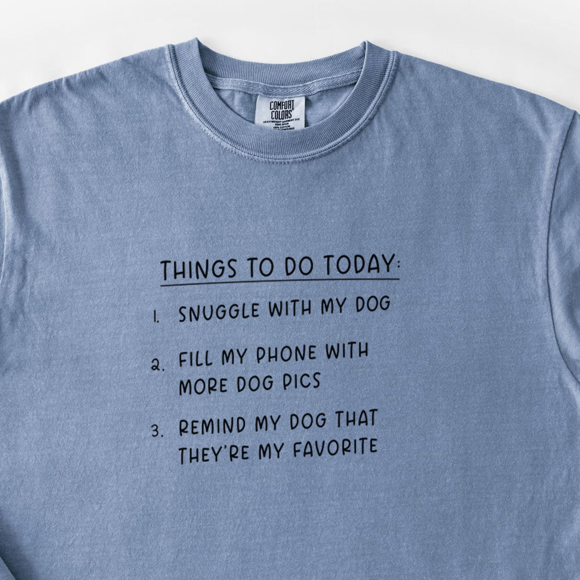 Things to Do Today - Snuggle with Dog - Unisex Comfort Colors Garment-Dyed Heavyweight T-shirt