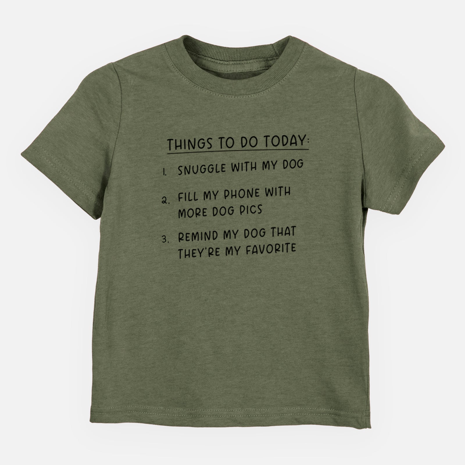 Things to Do Today - Snuggle with Dog - Kids/Youth/Toddler Shirt