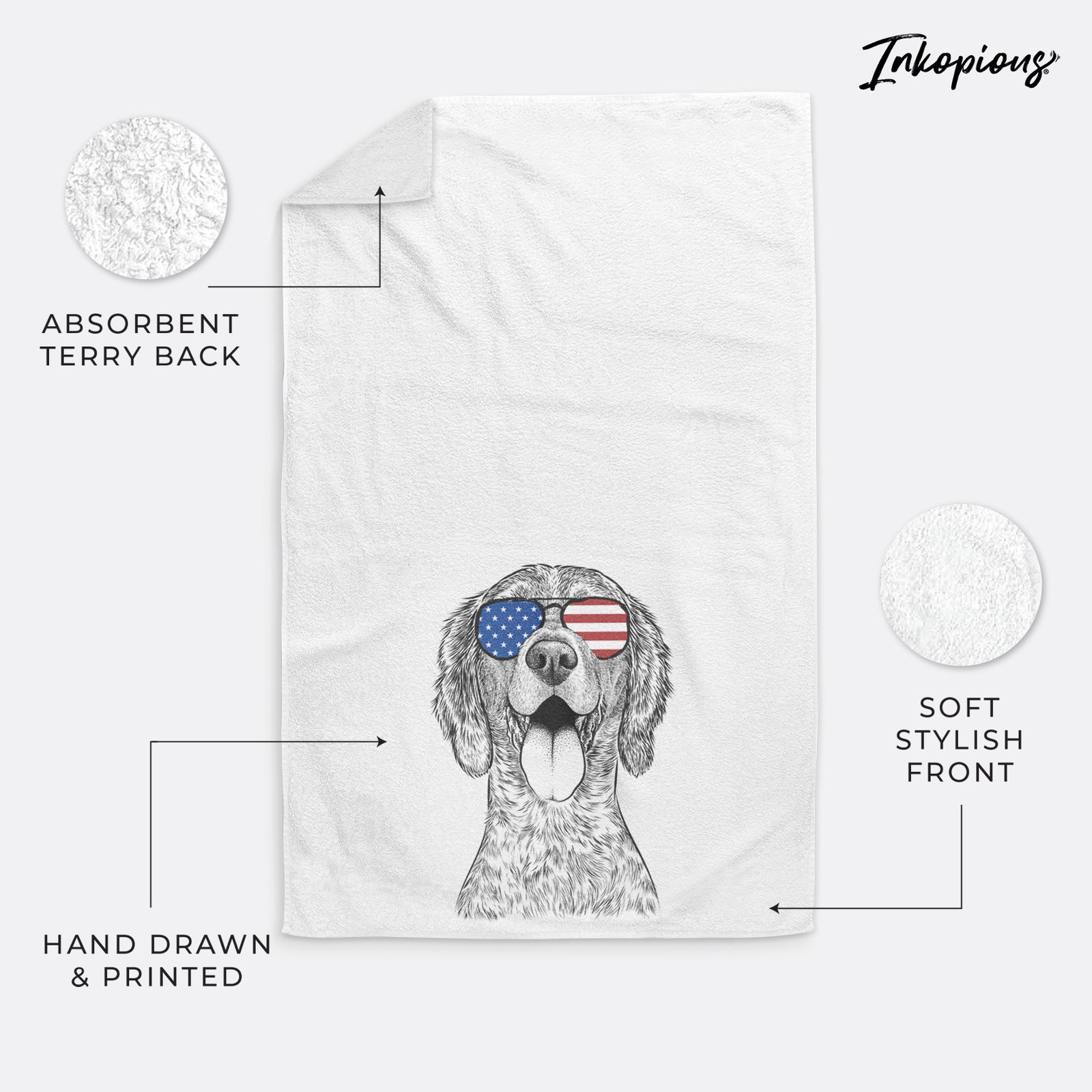 Freddy the English Setter Premium Hand Towel