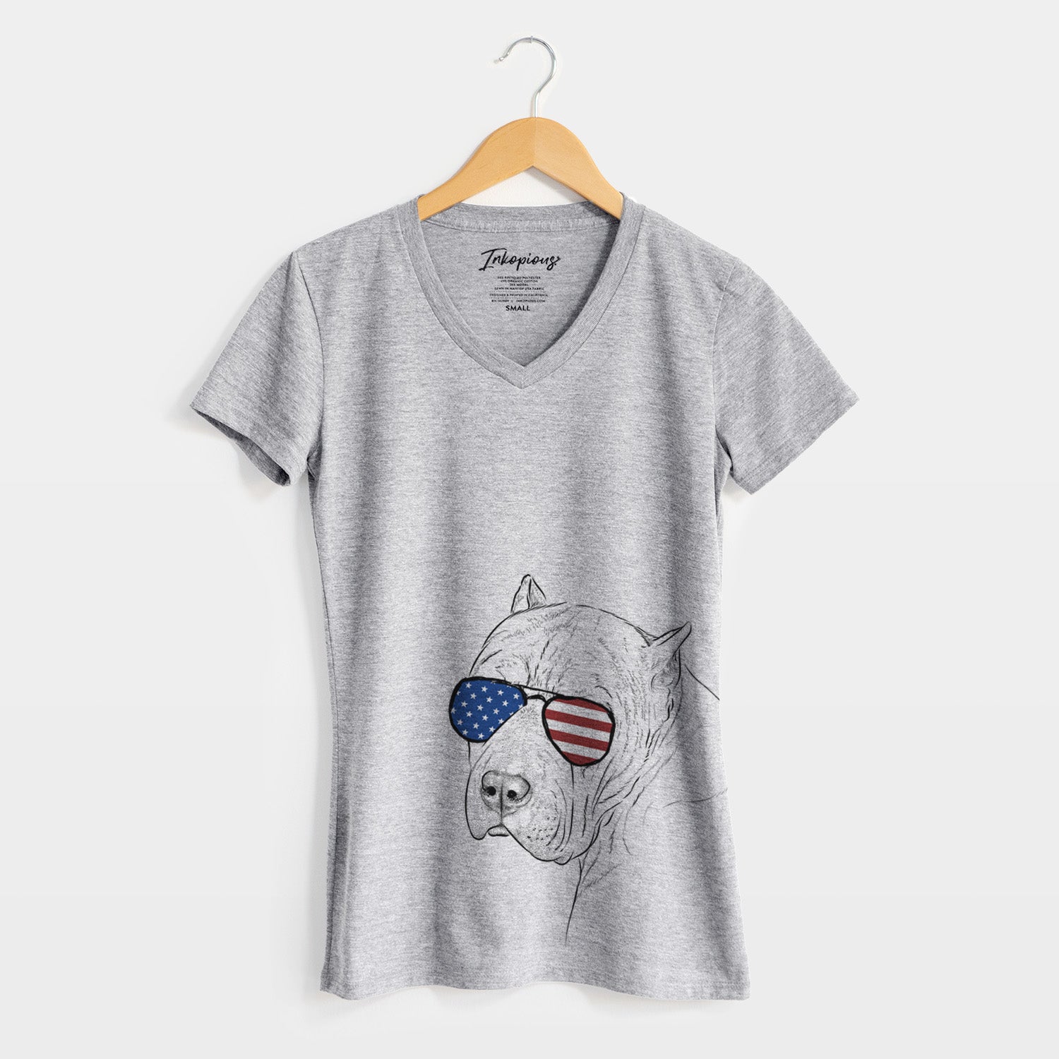 USA Precious the Staffordshire Terrier - Women's Perfect V-neck Shirt