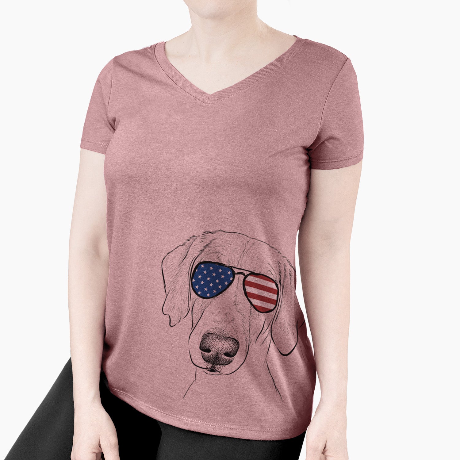USA Stanley the Foxhound - Women's Perfect V-neck Shirt