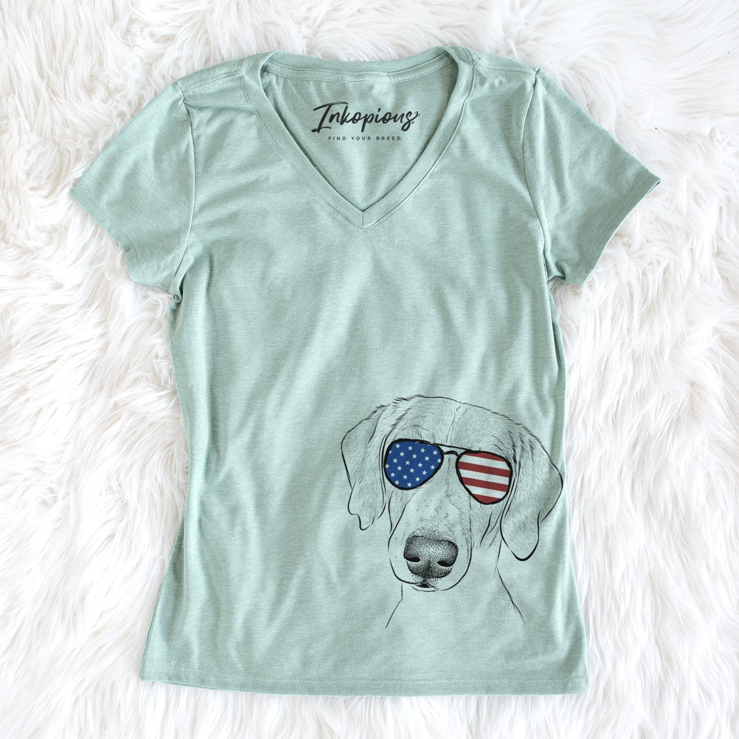 USA Stanley the Foxhound - Women's Perfect V-neck Shirt