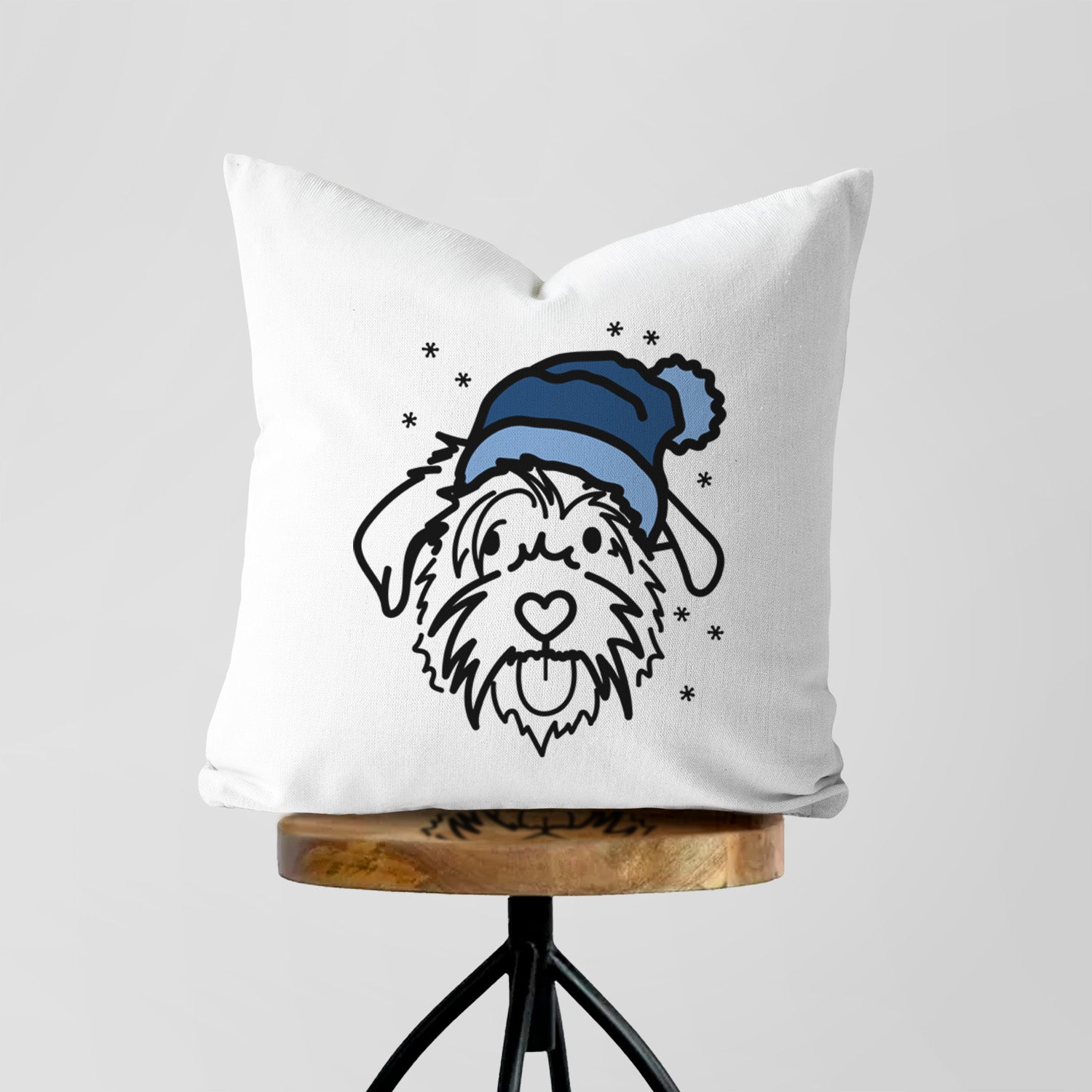 Love Always Scottish Terrier Border Collie Mix - Amal - Throw Pillow Cover