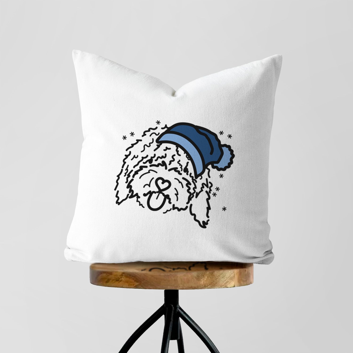 Love Always Spanish Water Dog - Antonio - Throw Pillow Cover