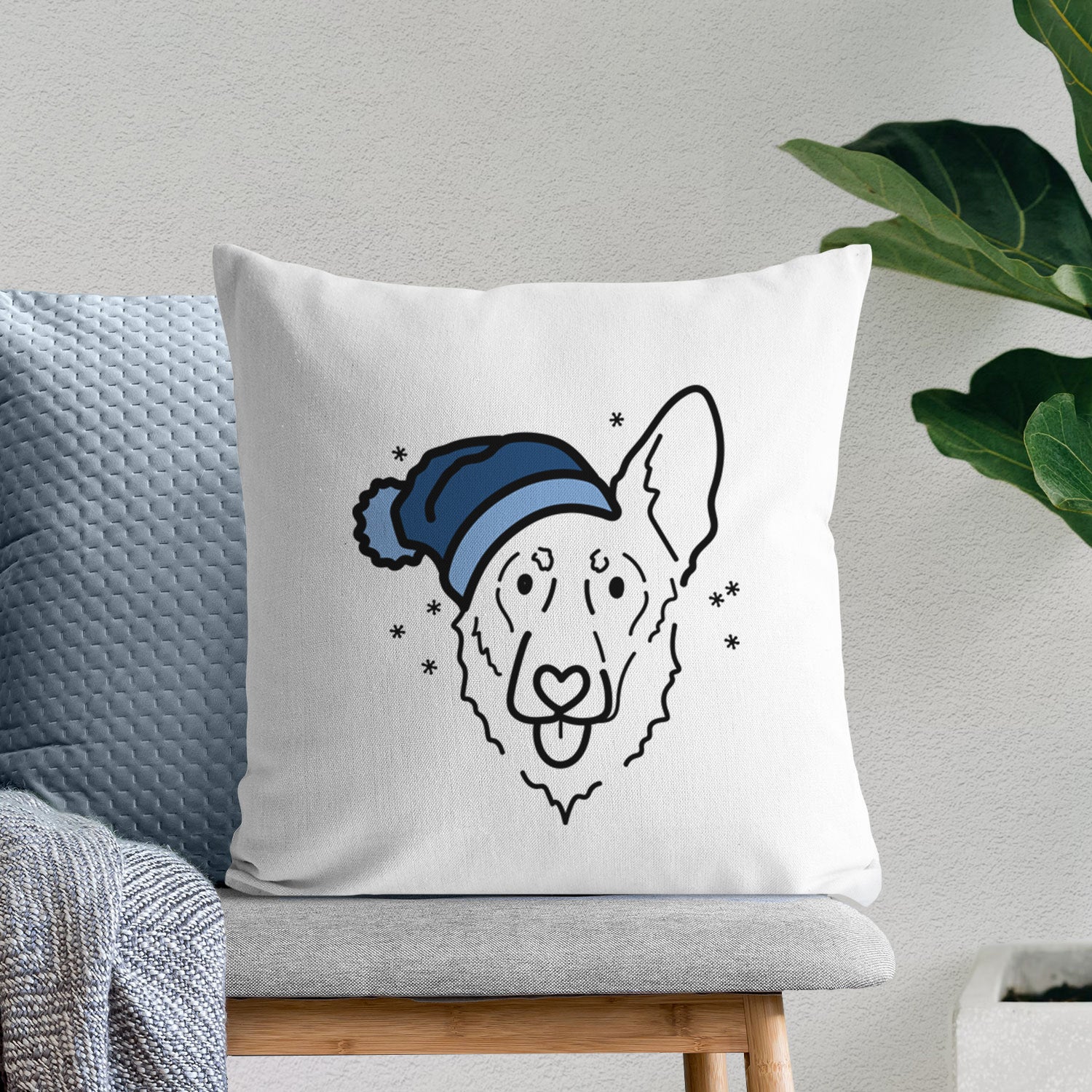 Love Always Shepherd Mix - Bodhi - Throw Pillow Cover