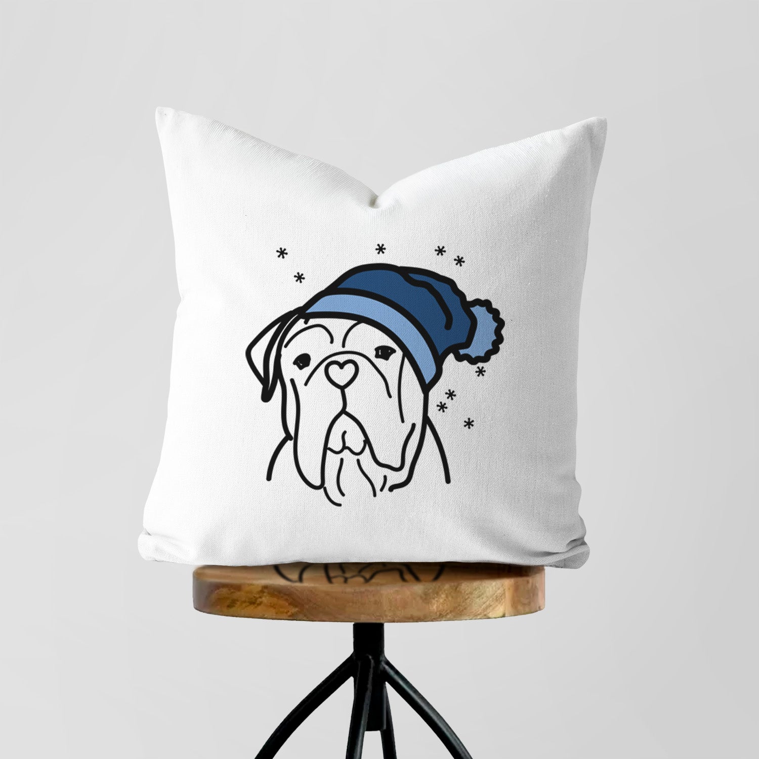 Love Always Bull Mastiff - Vivian - Throw Pillow Cover