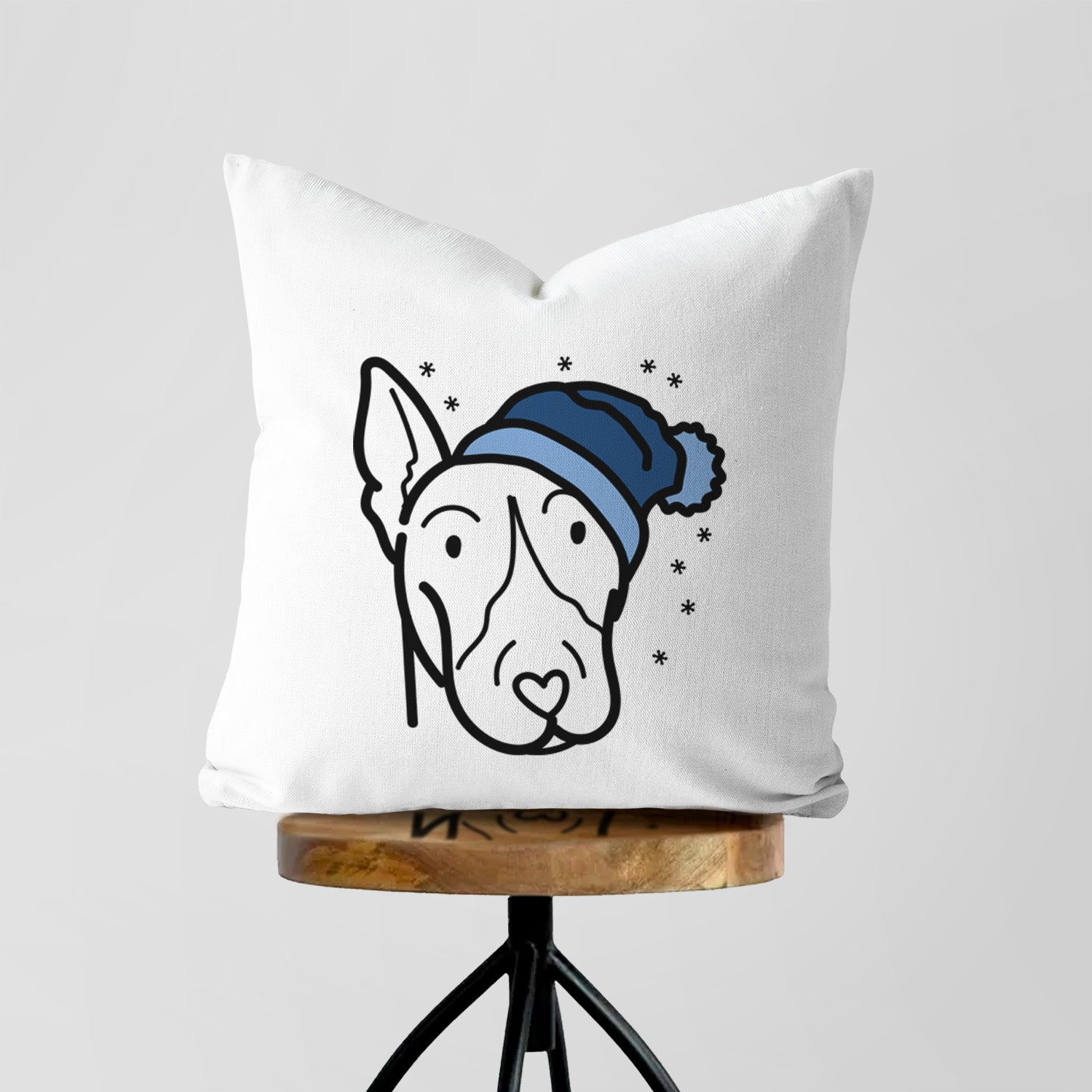 Love Always Bull Terrier - Throw Pillow Cover