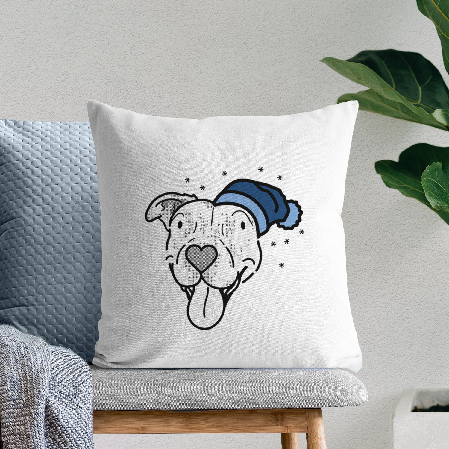 Love Always Pitbull Mix - Dottie - Throw Pillow Cover