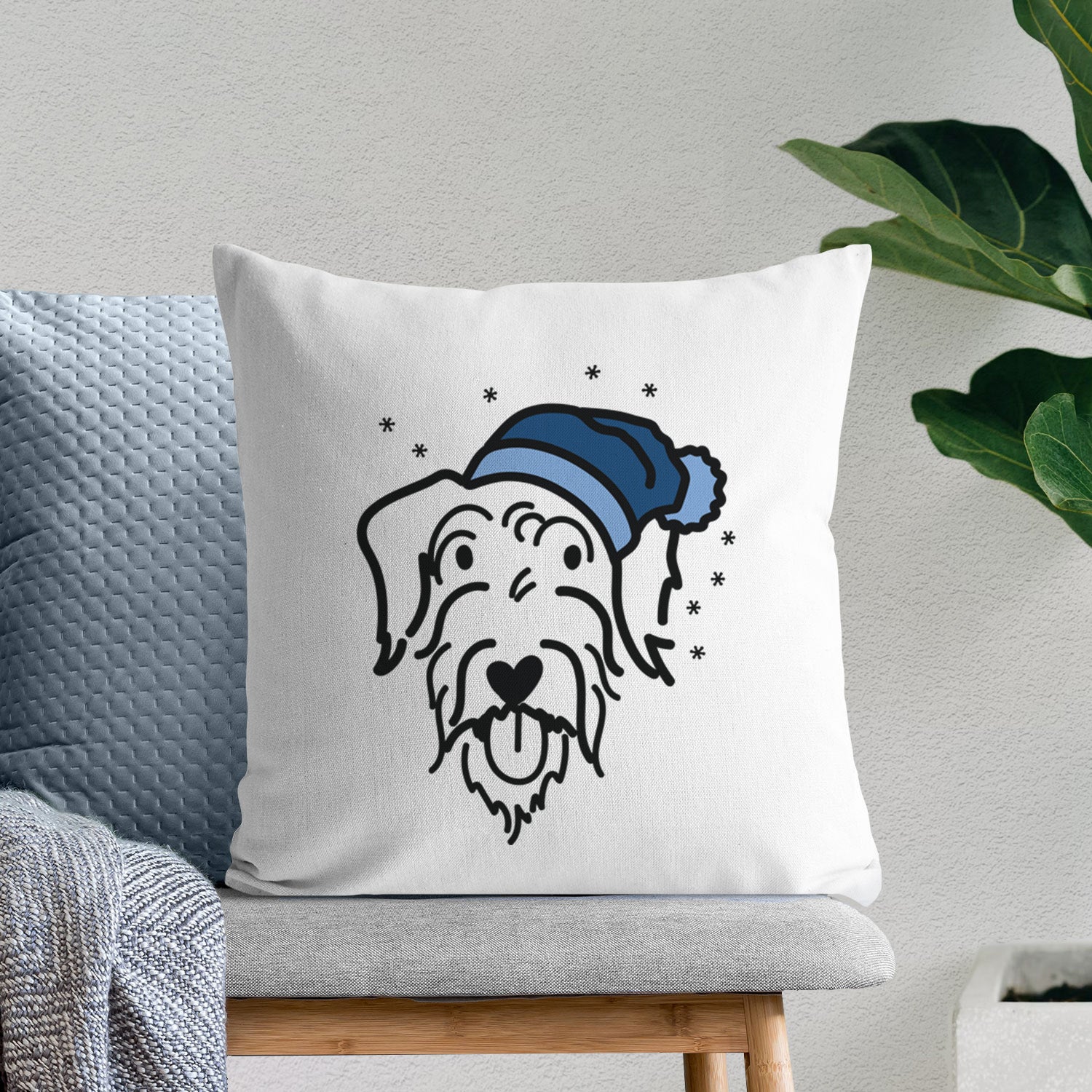Love Always Doodle - Dug - Throw Pillow Cover