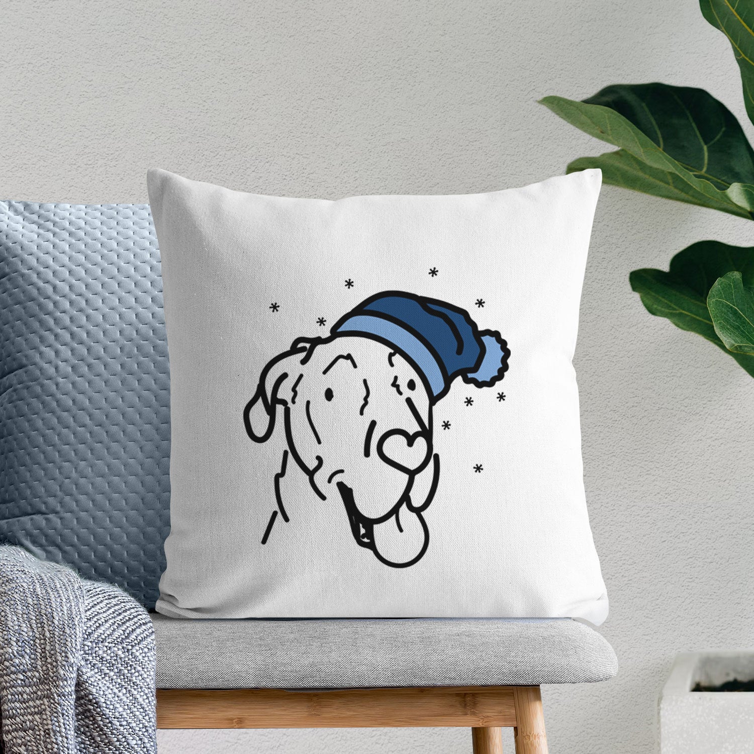 Love Always Great Dane - Duncan - Throw Pillow Cover