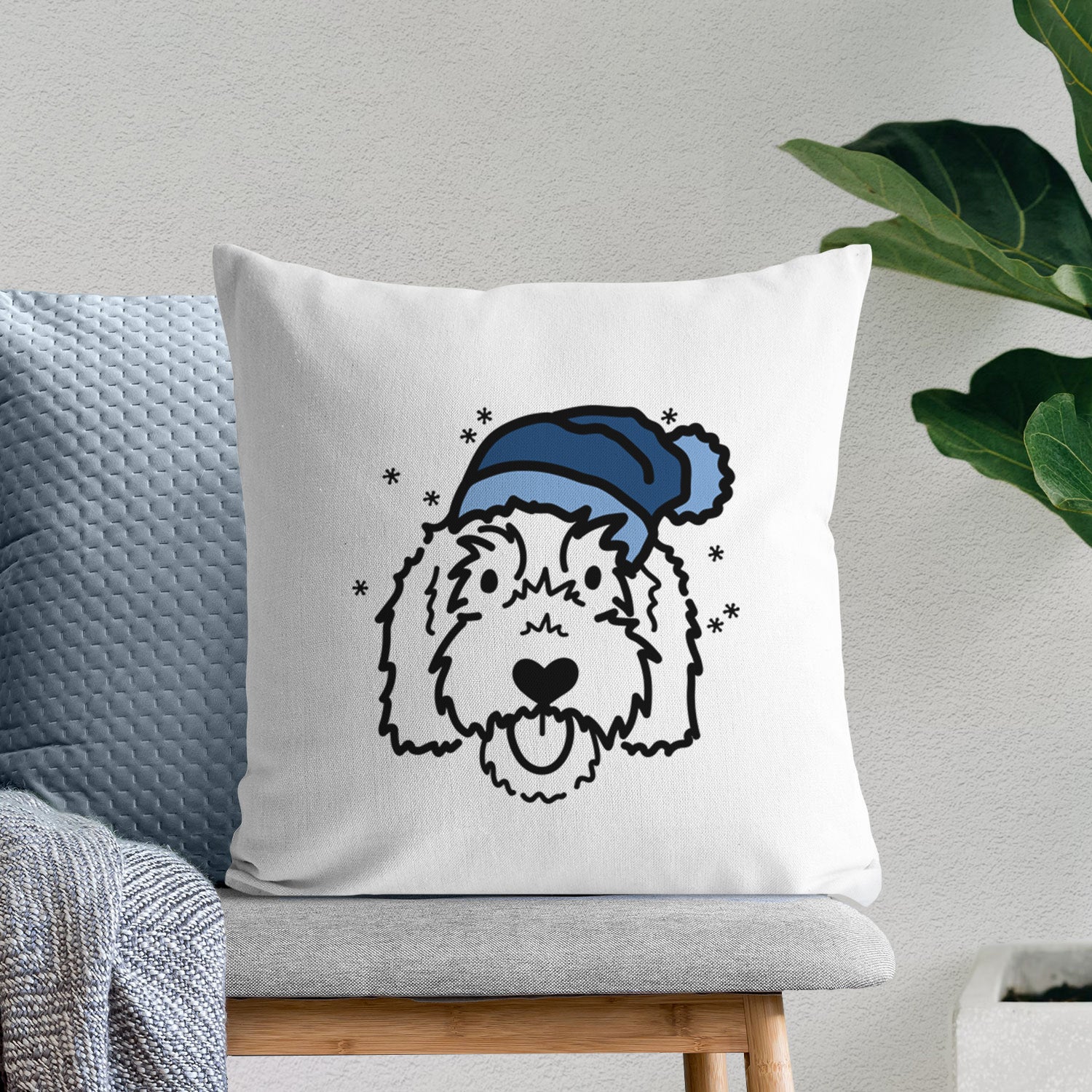 Love Always Goldendoodle - Gus - Throw Pillow Cover