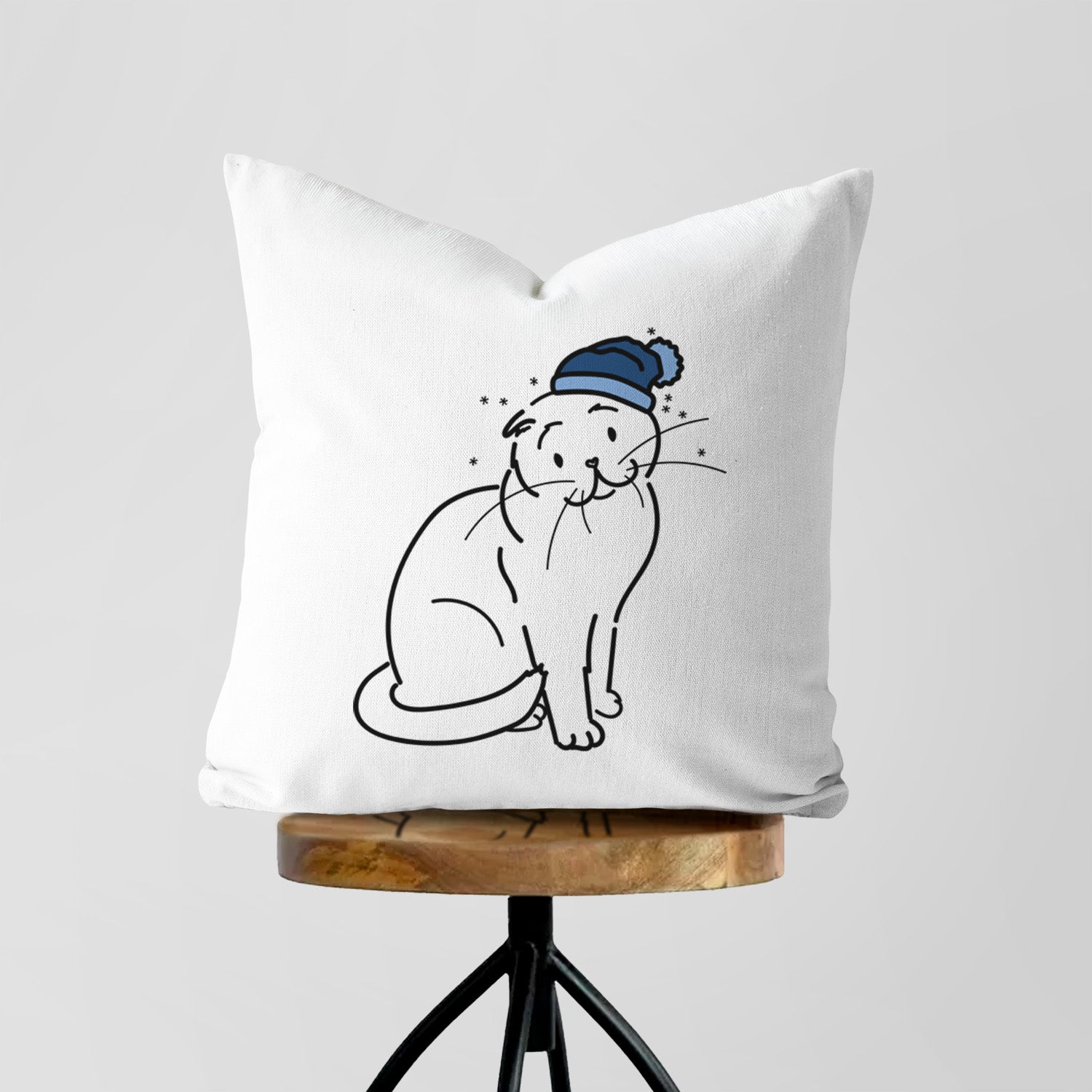 Love Always Scottish Fold Cat - Hank - Throw Pillow Cover
