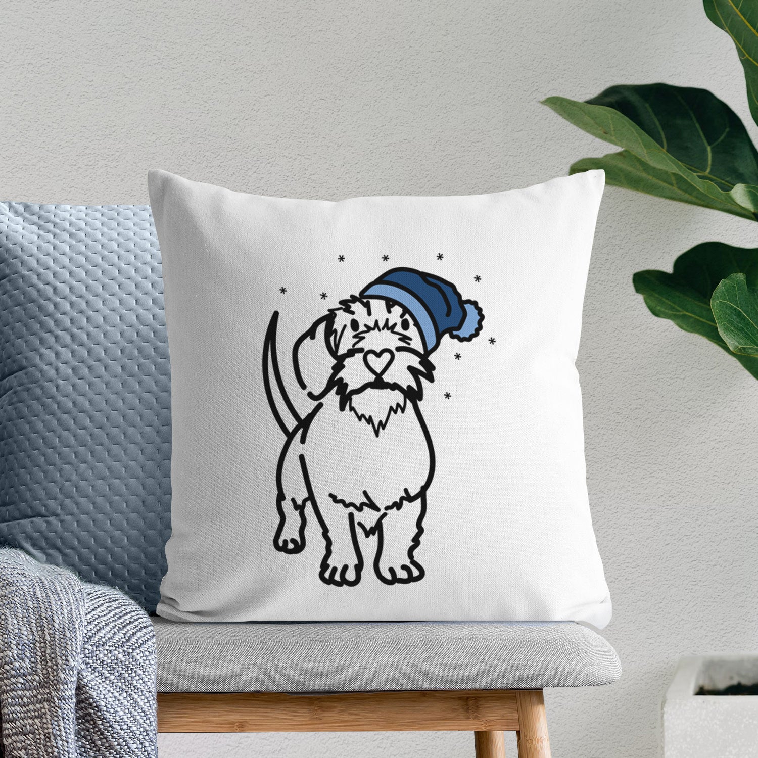 Love Always Wire Dachshund - Henry - Throw Pillow Cover