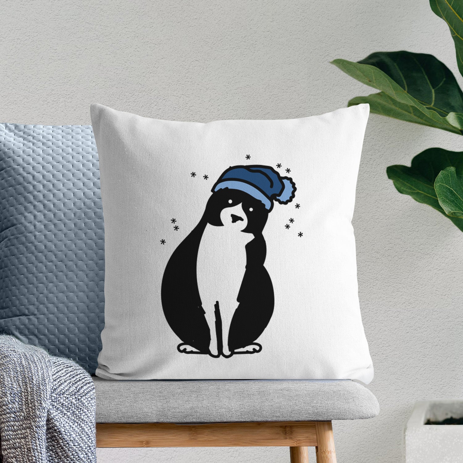 Love Always Tuxedo Cat - Oliver - Throw Pillow Cover